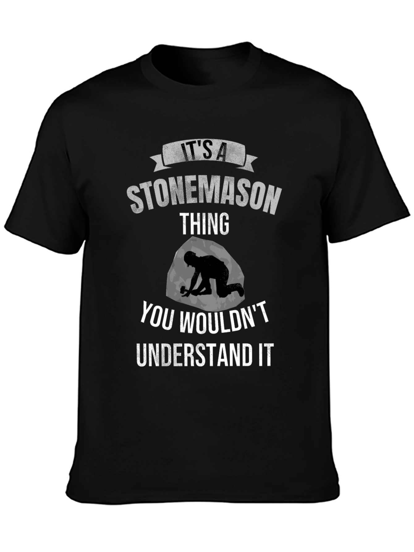 Black Stonemason T-Shirt - "It's A Stonemason Thing" view 3