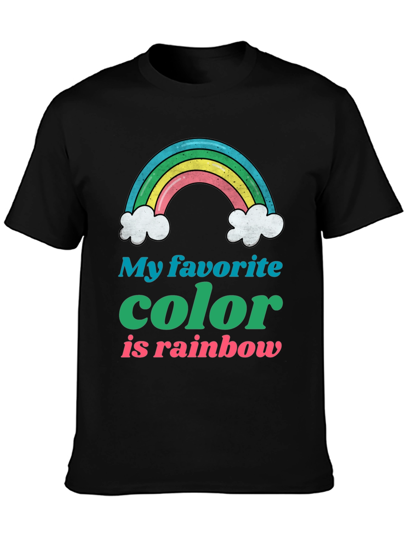 Black Rainbow Lover Graphic Tee view 3