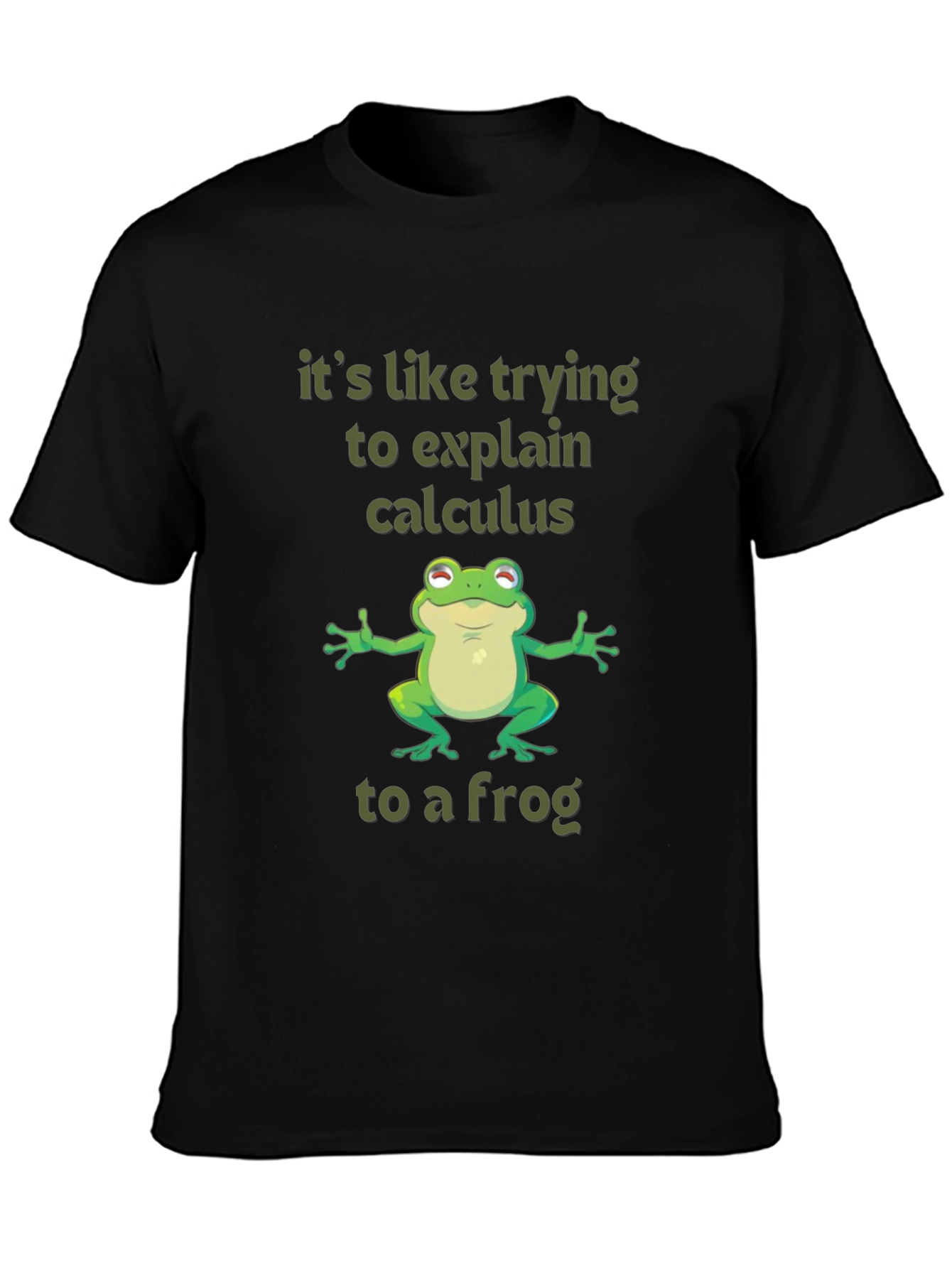 Black Calculus Frog T-Shirt Funny Math Tee view 3