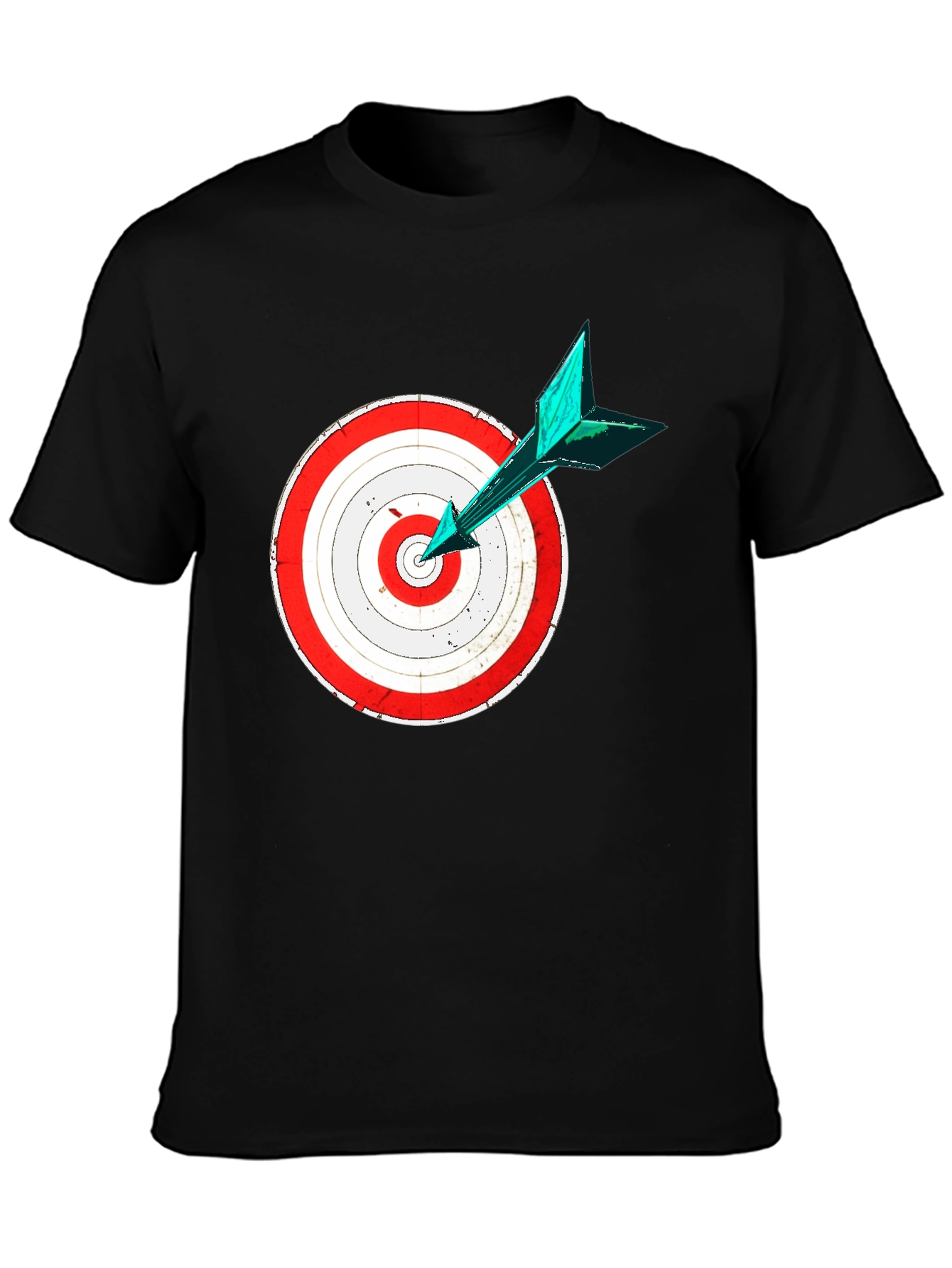 Black Target Practice Tee - Bullseye Arrow Design view 3