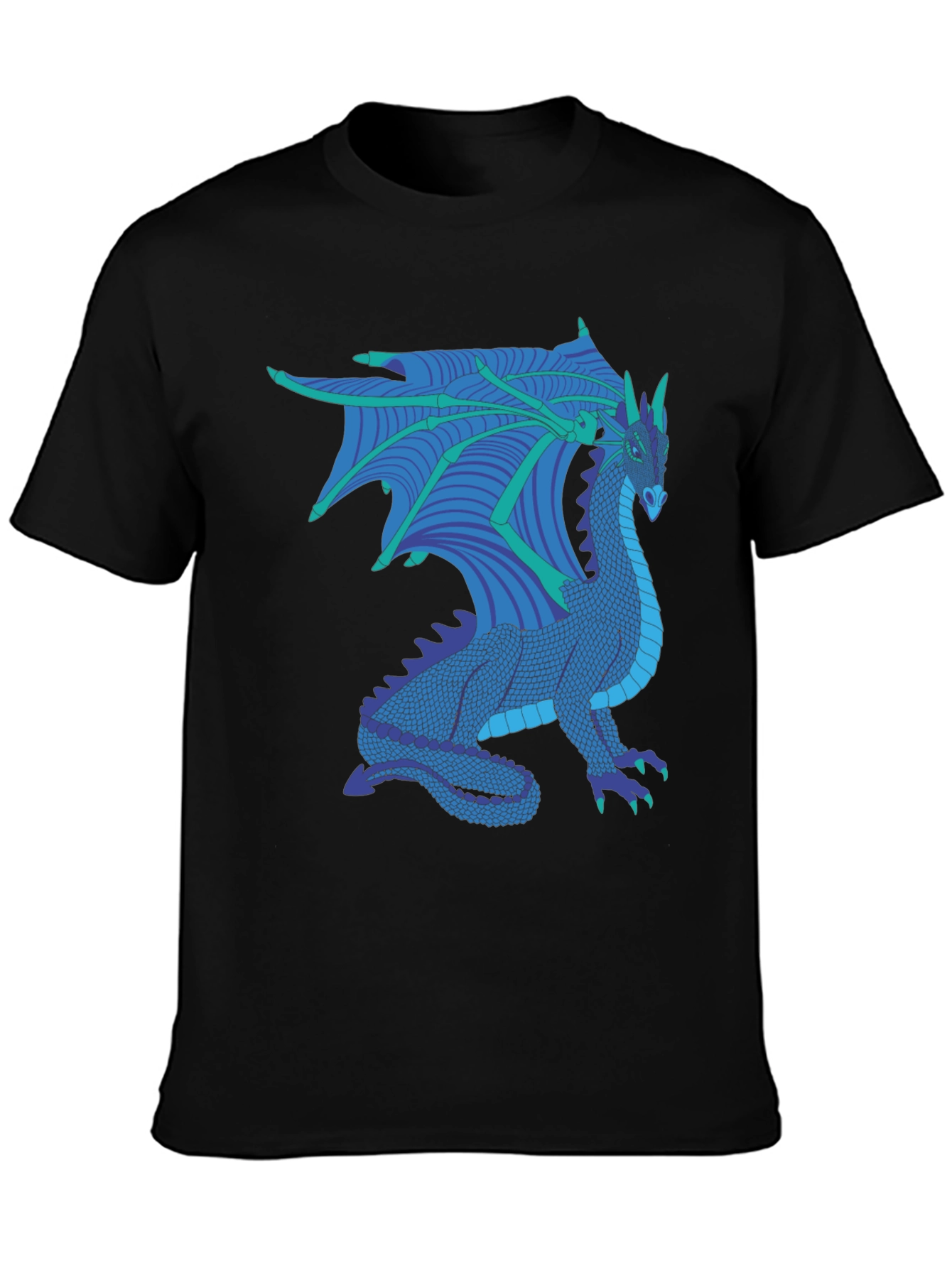 Black Dragon Graphic Tee - Fantasy Creature T-Shirt view 3