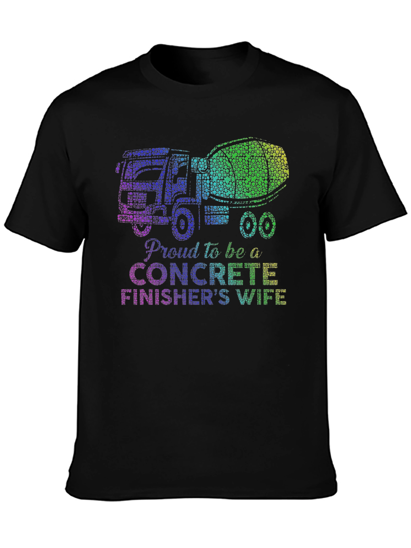 Black Proud Concrete Finisher's Wife Graphic Tee view 3