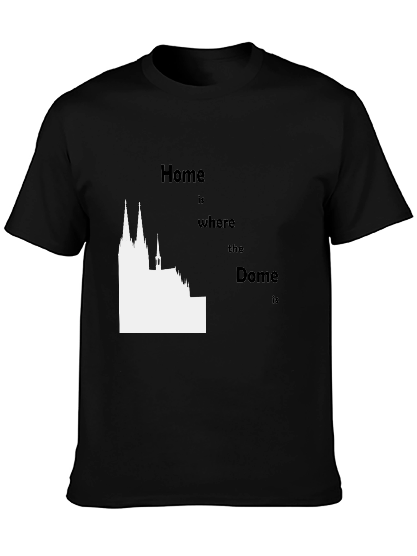 Black Home is Where the Dome Is Graphic Tee view 3