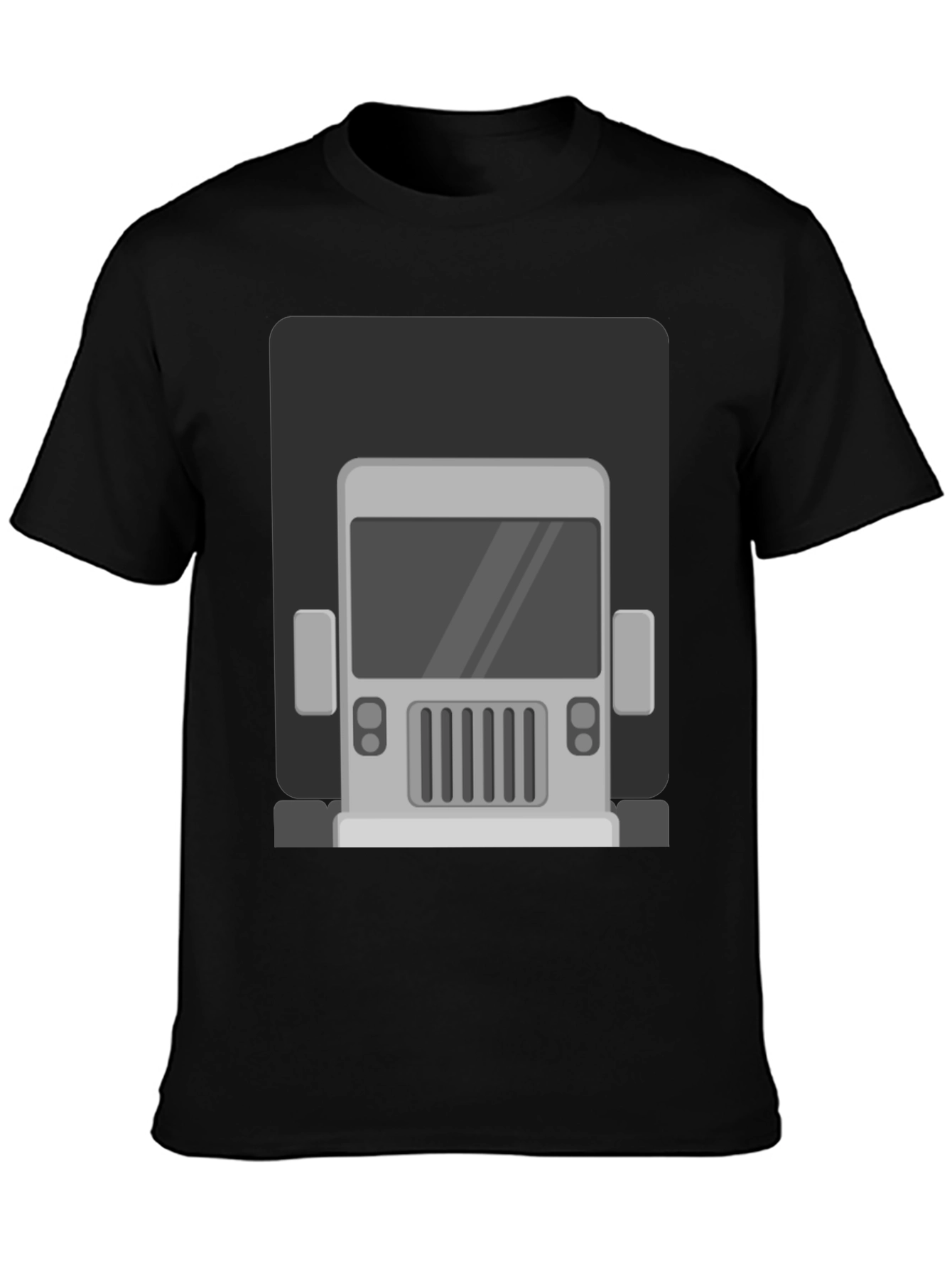 Black Truck Graphic Print T-Shirt - Men's Black Tee view 3