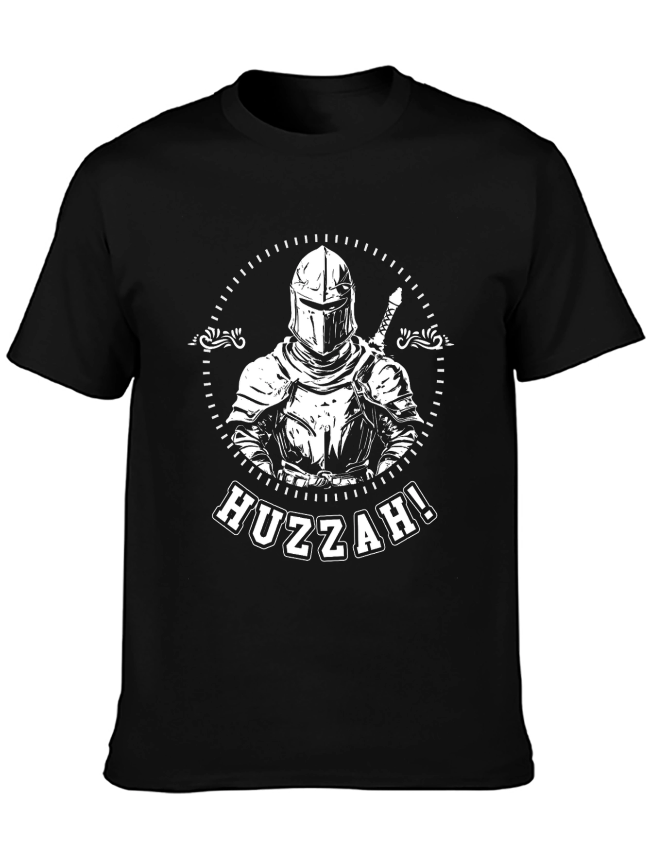 Black Huzzah Knight T-Shirt - Black view 3