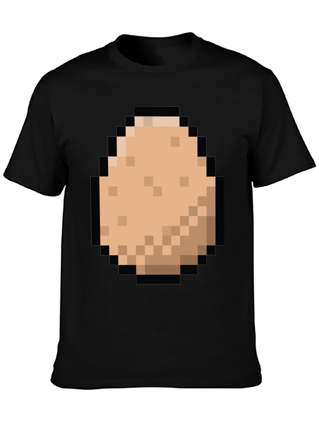 Black Pixel Potato T-Shirt - Gamer Style! view 3