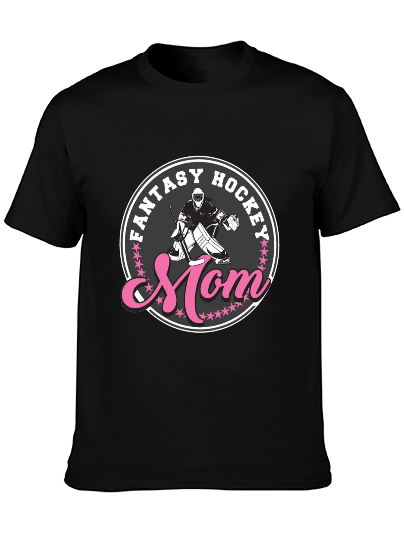 Black Fantasy Hockey Mom T-Shirt view 3