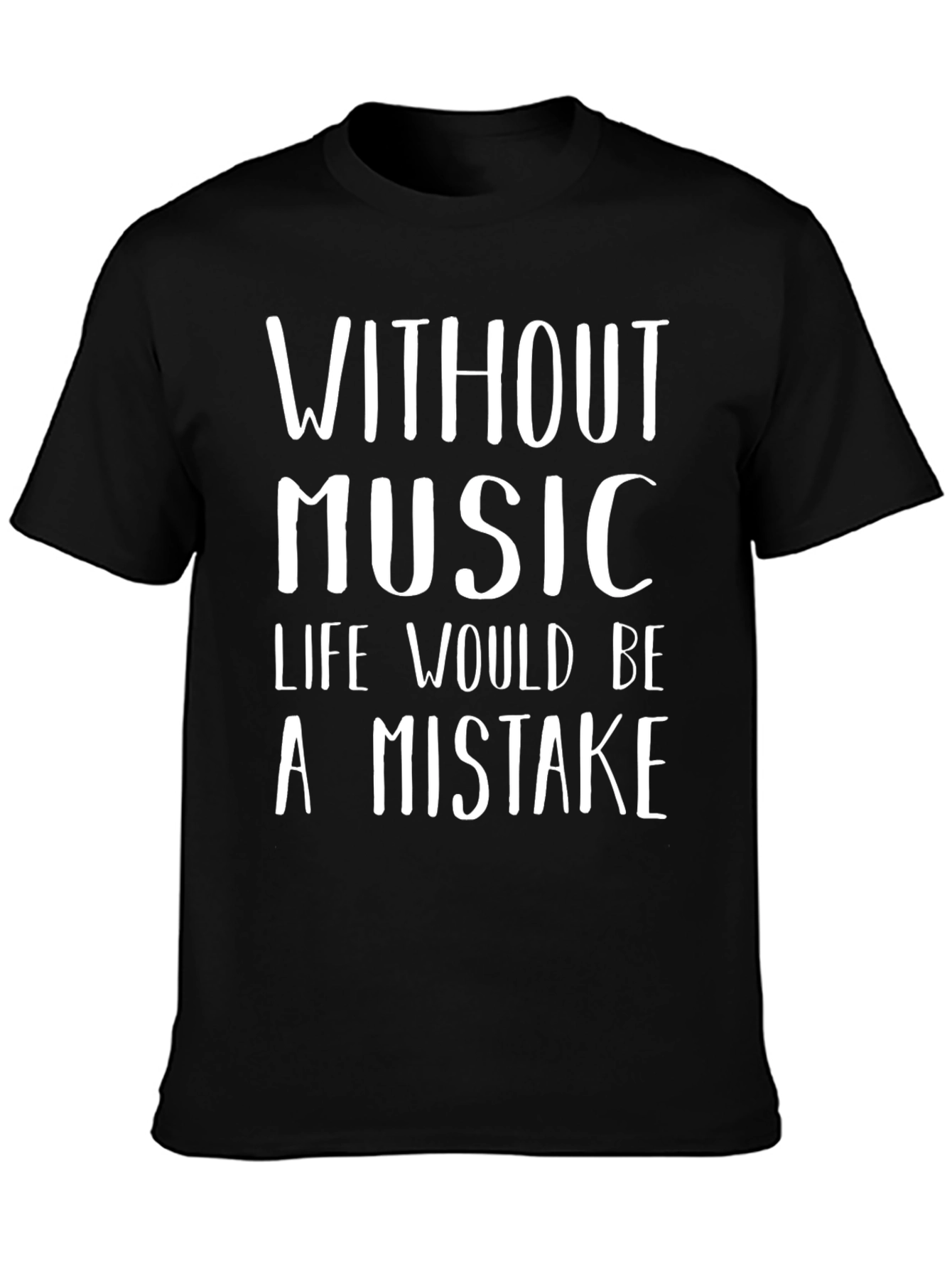 Black Without Music Black Graphic Tee view 3