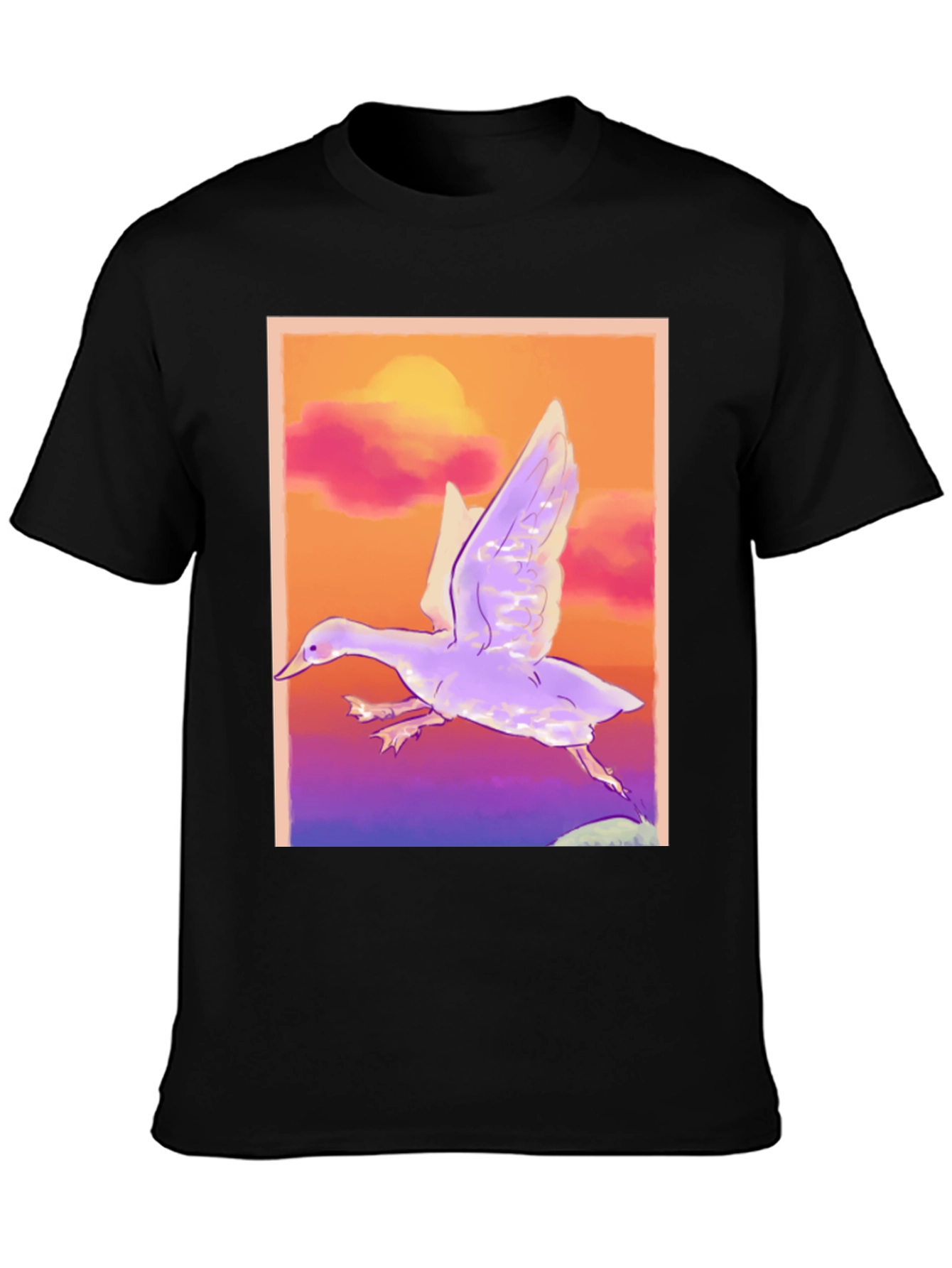 Black Flying Duck Graphic T-Shirt view 3