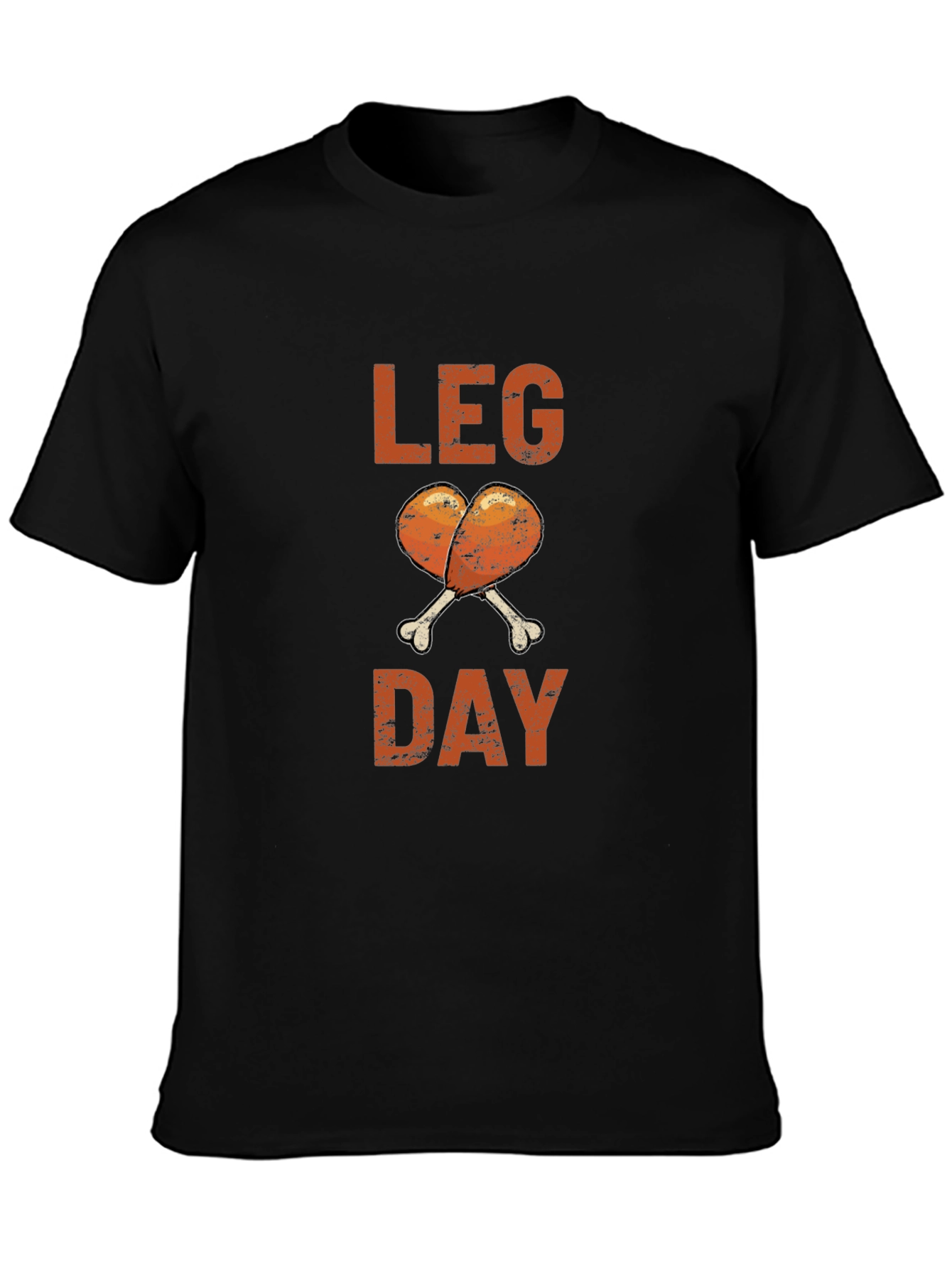 Black Leg Day Chicken Drumstick Graphic Tee view 3