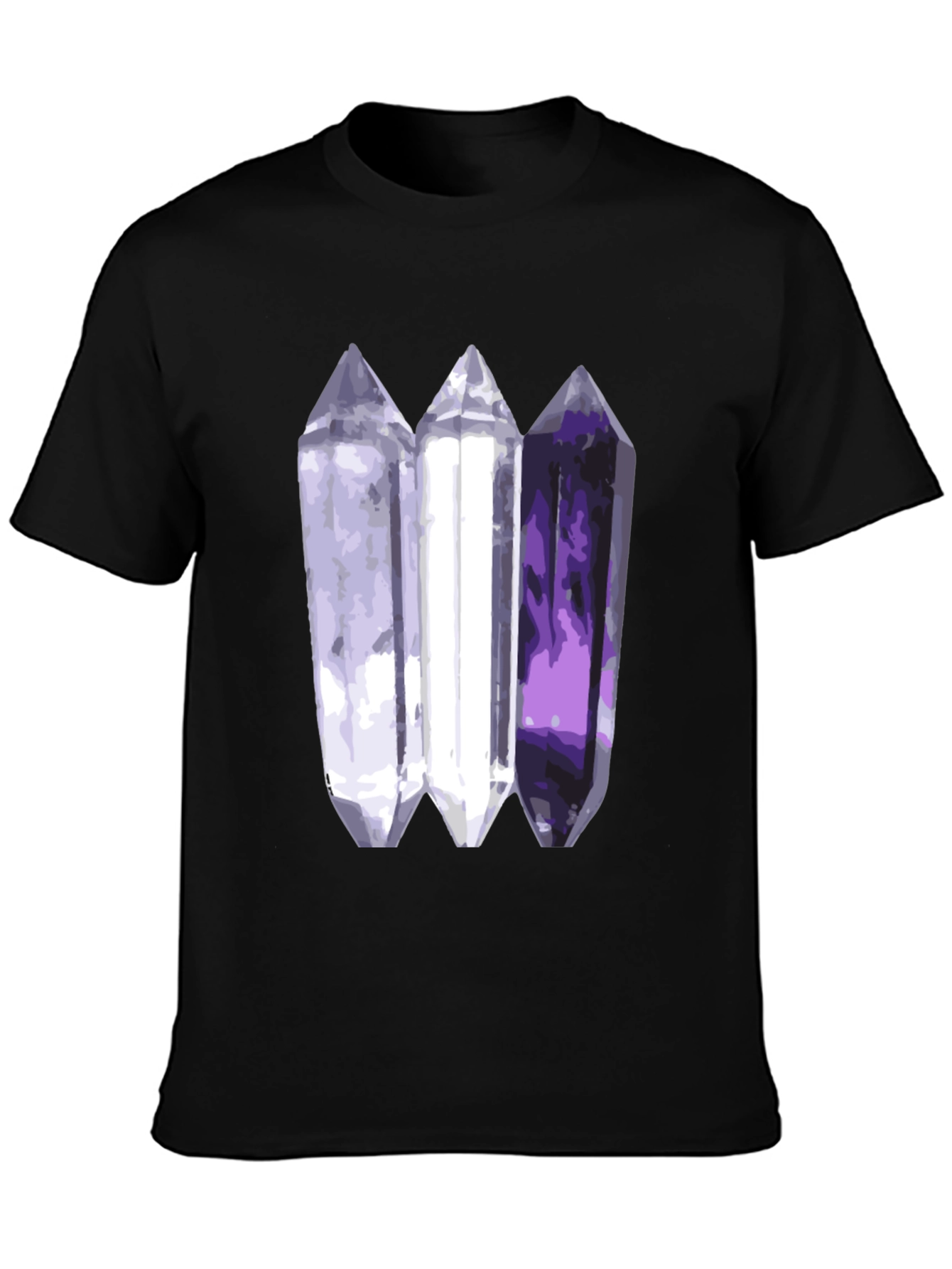 Black Crystal Gem T-Shirt - Black view 3
