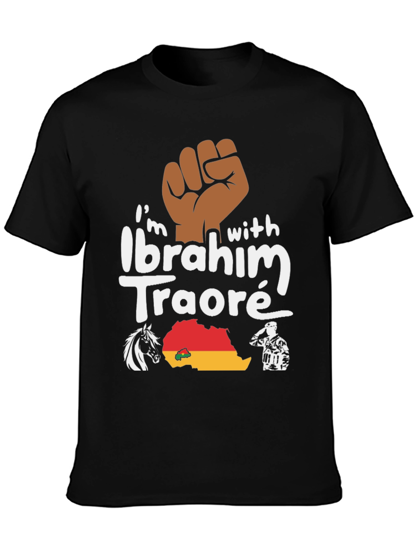 Ibrahim Traoré Supporter T-Shirt - Black Power - 3