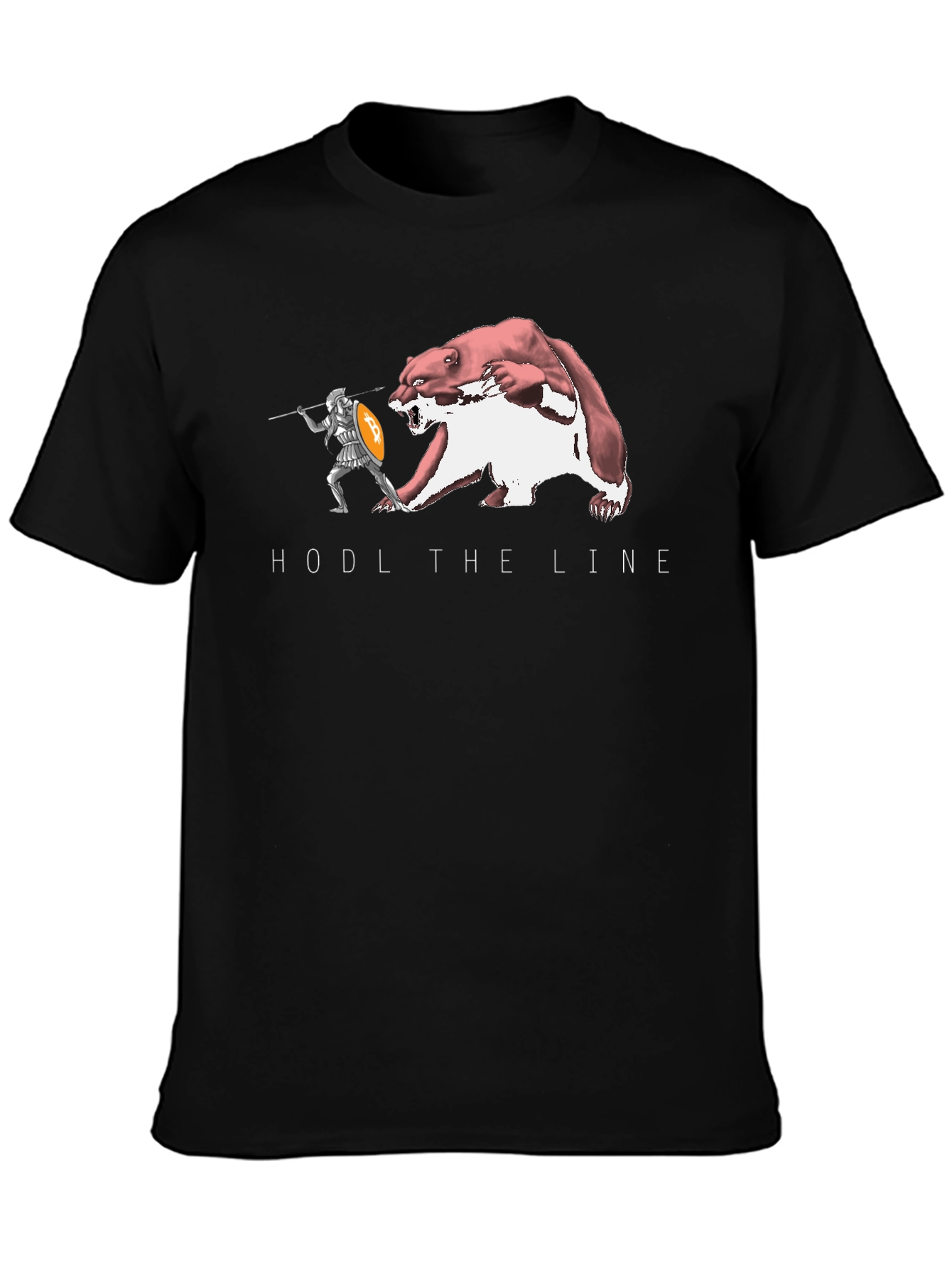 Black HODL the Line Crypto T-Shirt view 3