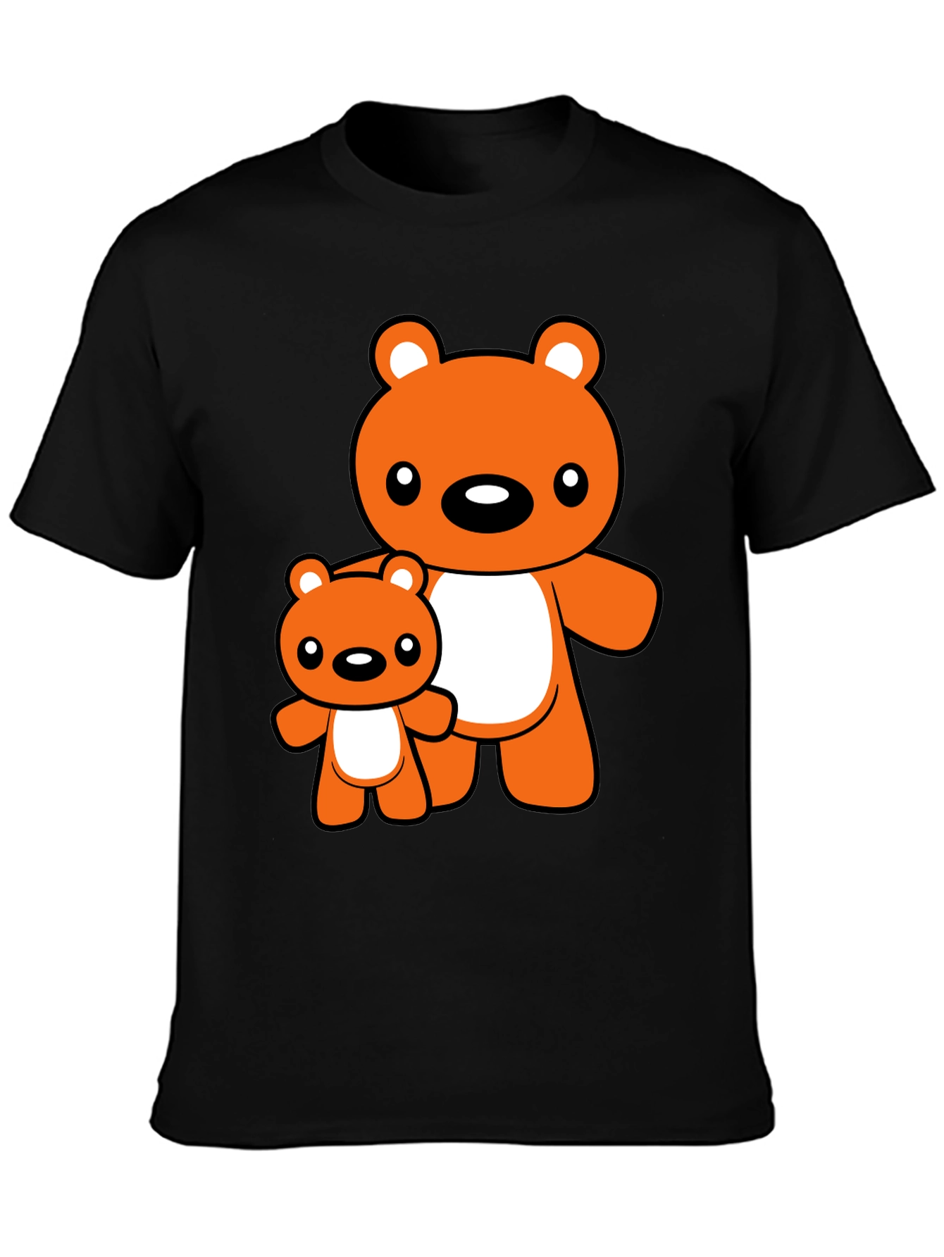Black Cute Bear Graphic Tee - Black T-Shirt view 3