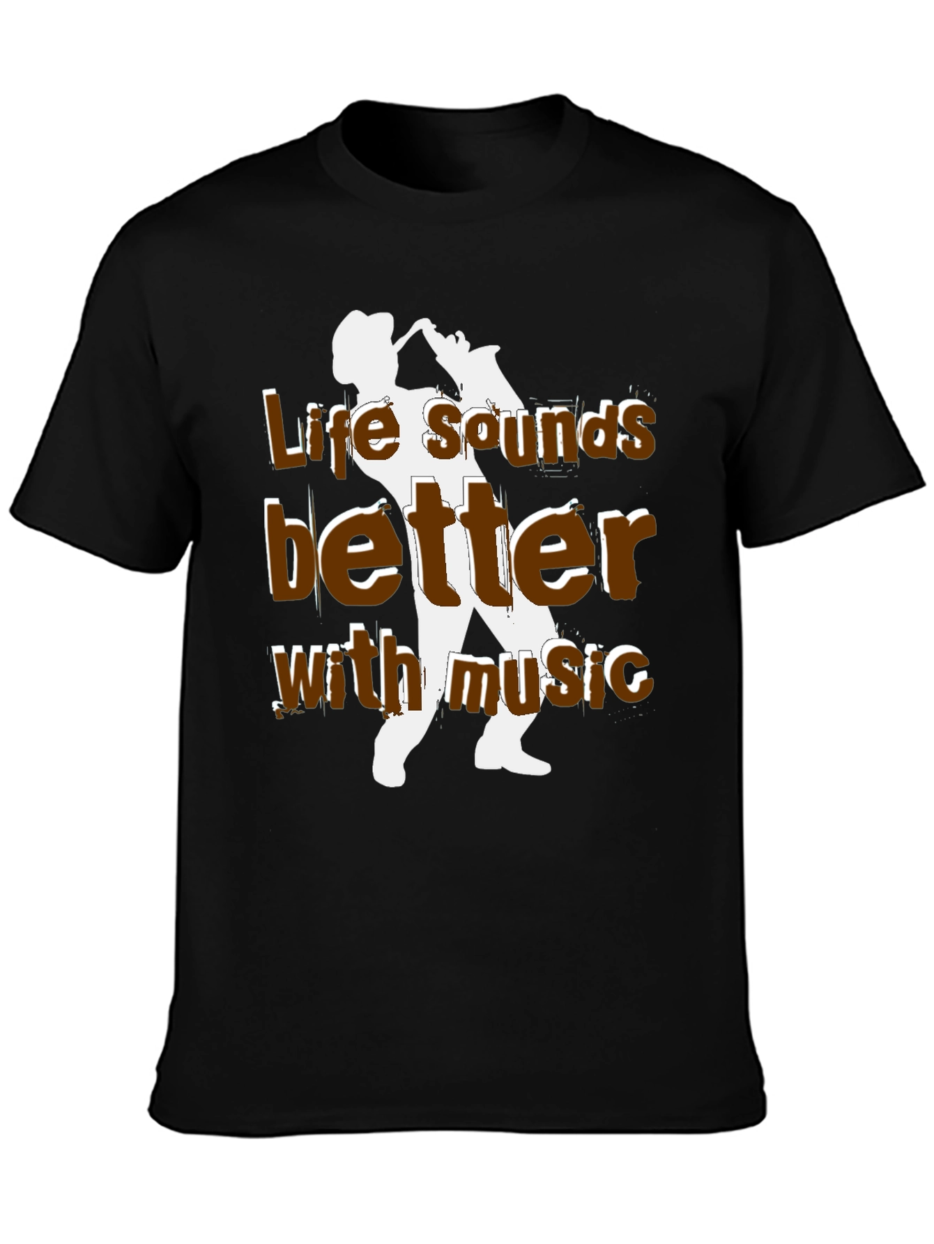 Black Life Sounds Better with Music T-Shirt view 3