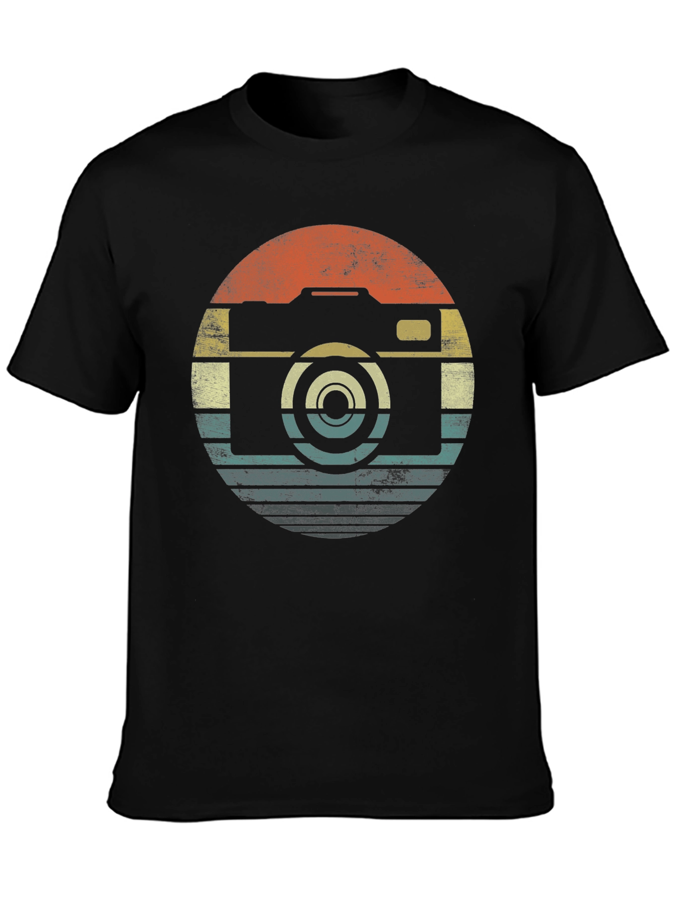 Black Retro Camera Graphic T-Shirt - Black view 3