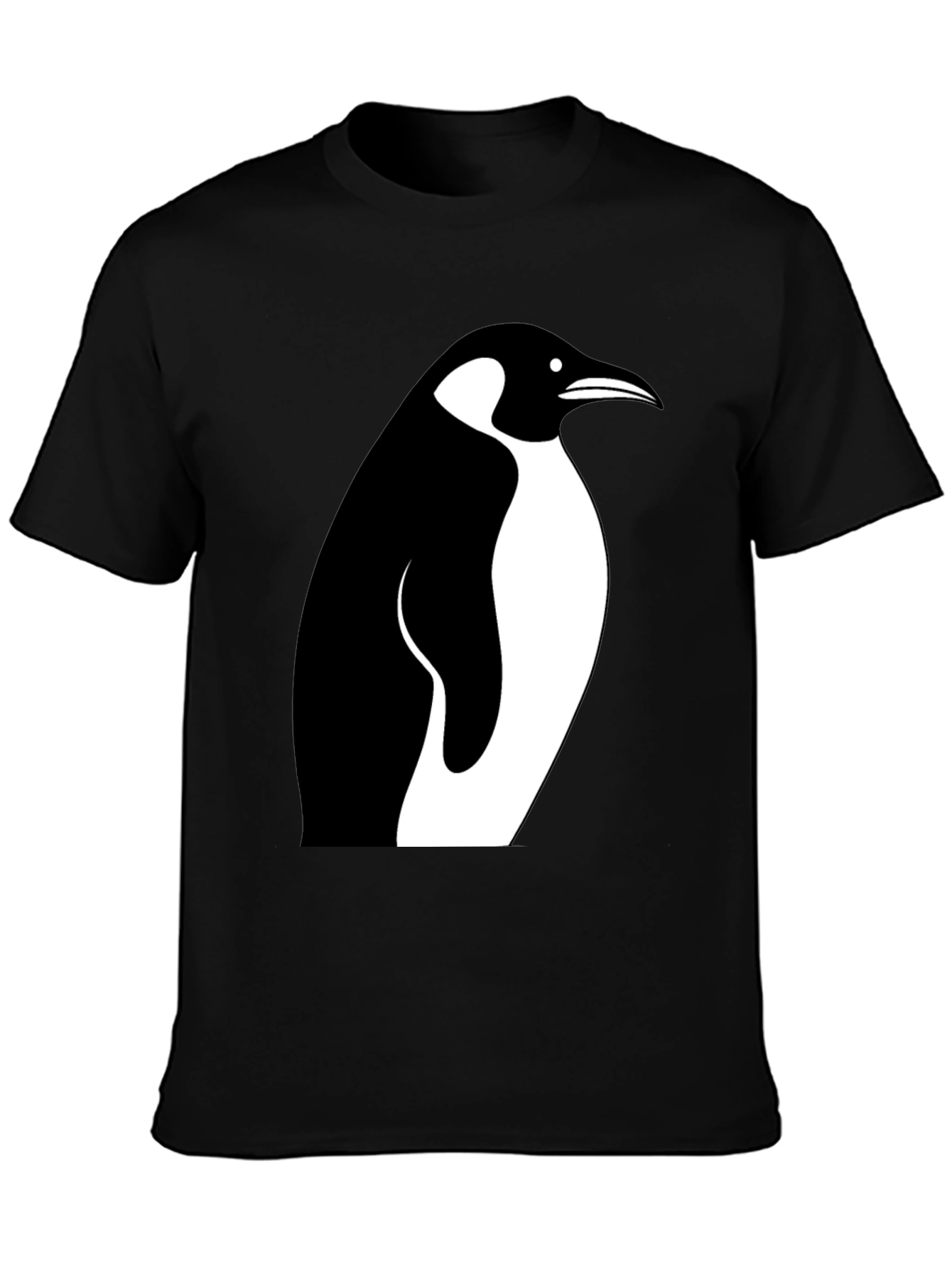 Black Penguin Graphic Tee - Stylish Black Cotton T-Shirt view 3