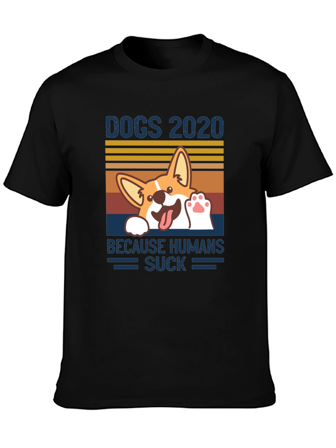 Black Dogs 2020 Graphic Tee - Because Humans Suck view 3