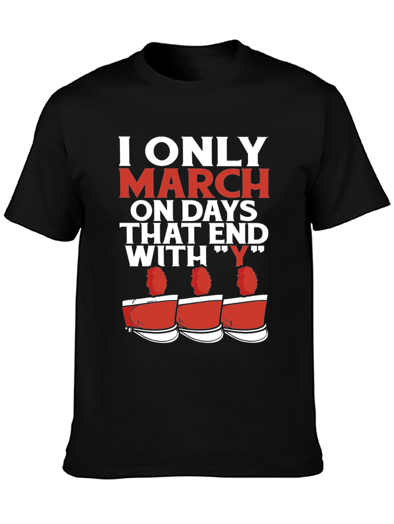 Black Marching Band T-Shirt - Days That End with Y view 3