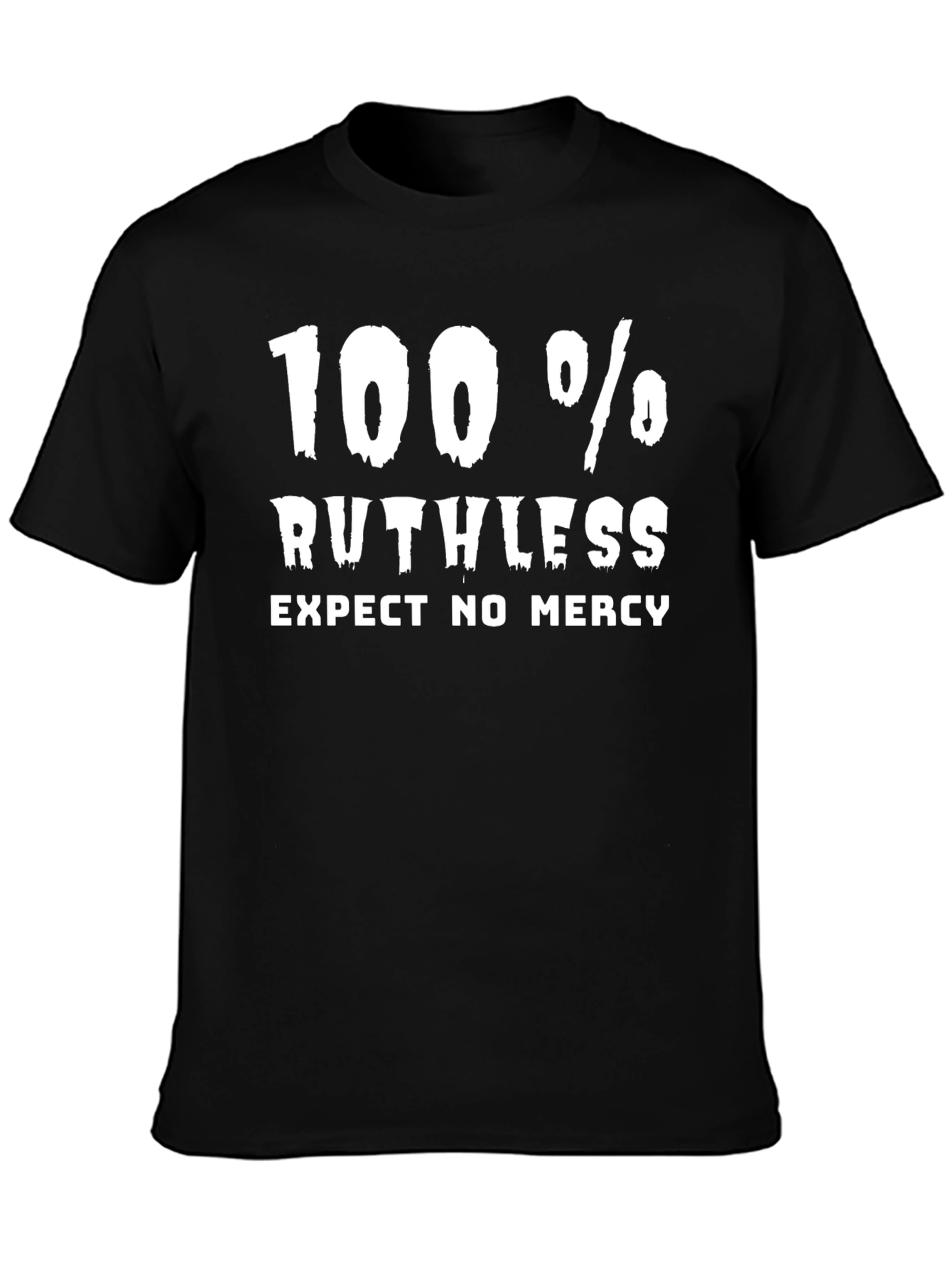 Black Ruthless Expect No Mercy Graphic Tee view 3