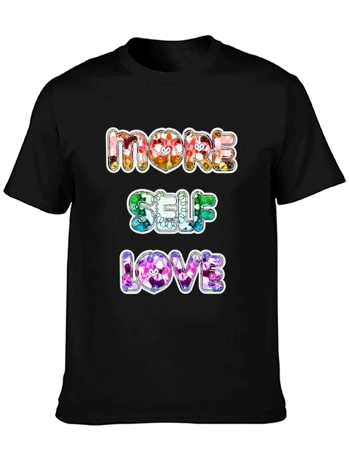 Black More Self Love Graphic T-Shirt view 3