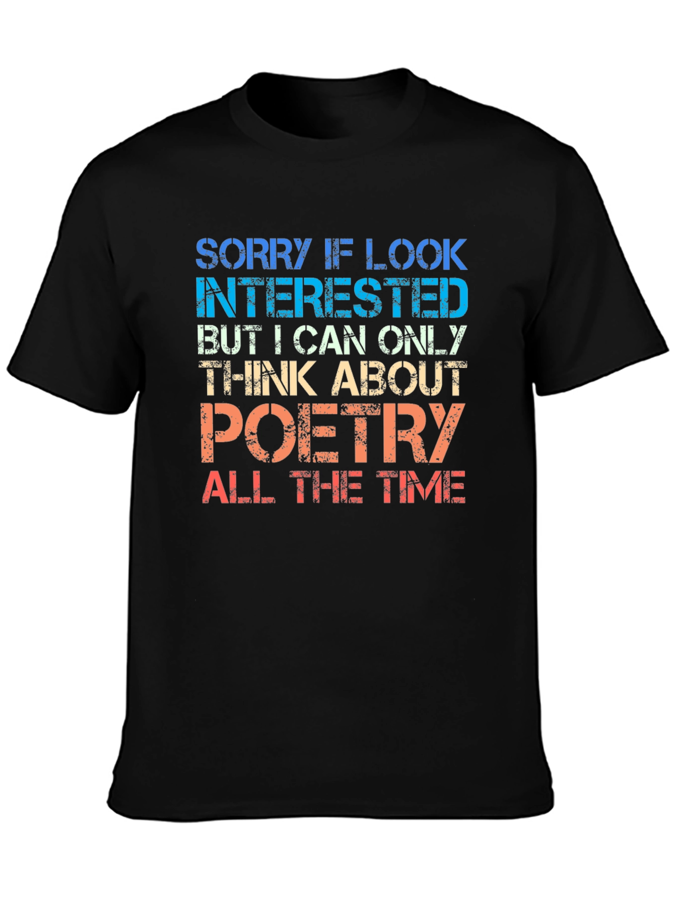 Black Poetry Lover T-Shirt - Funny Graphic Tee view 3