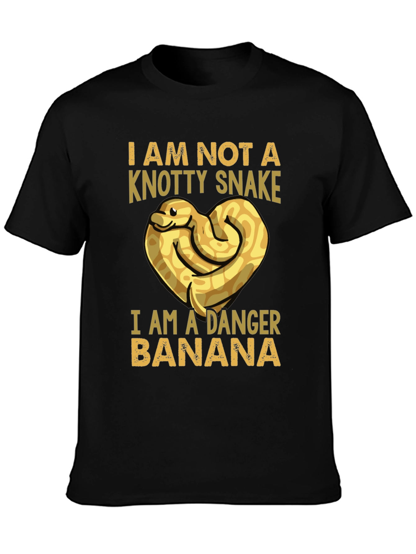 Black Danger Banana Snake T-Shirt - Funny Pet Lover Tee view 3
