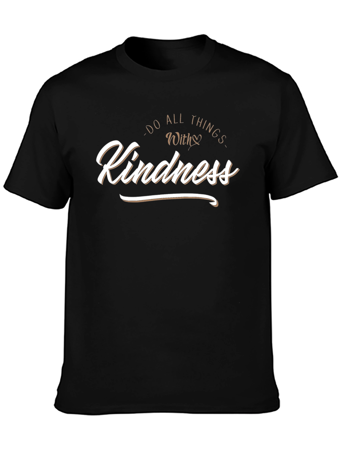 Black Kindness T-Shirt - Do All Things With Kindness Black Tee view 3