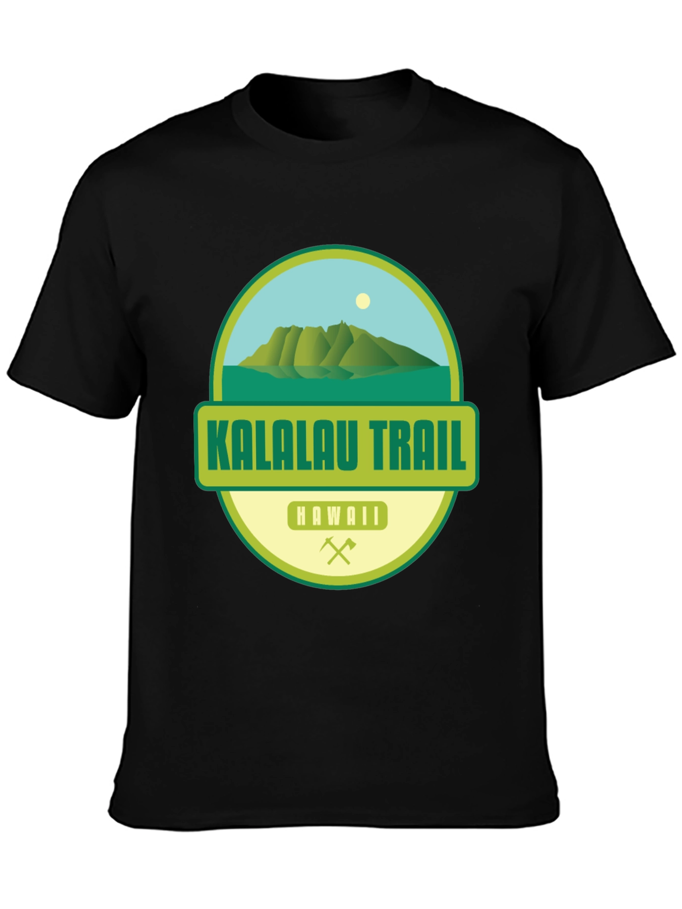 Black Kalalau Trail Hawaii Graphic T-Shirt view 3