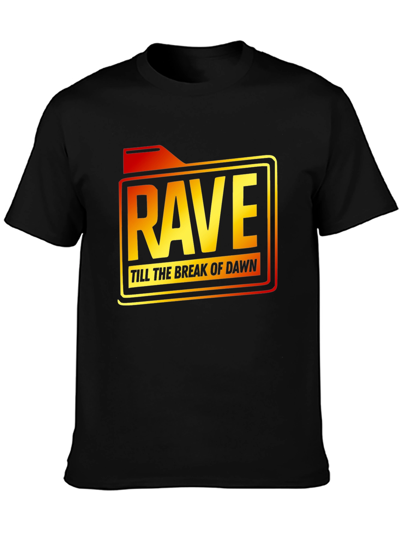 Black Rave Till Dawn Black Graphic Tee view 3