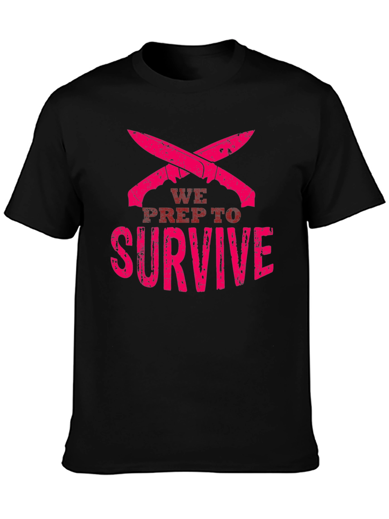 Black We Prep to Survive Graphic Tee view 3