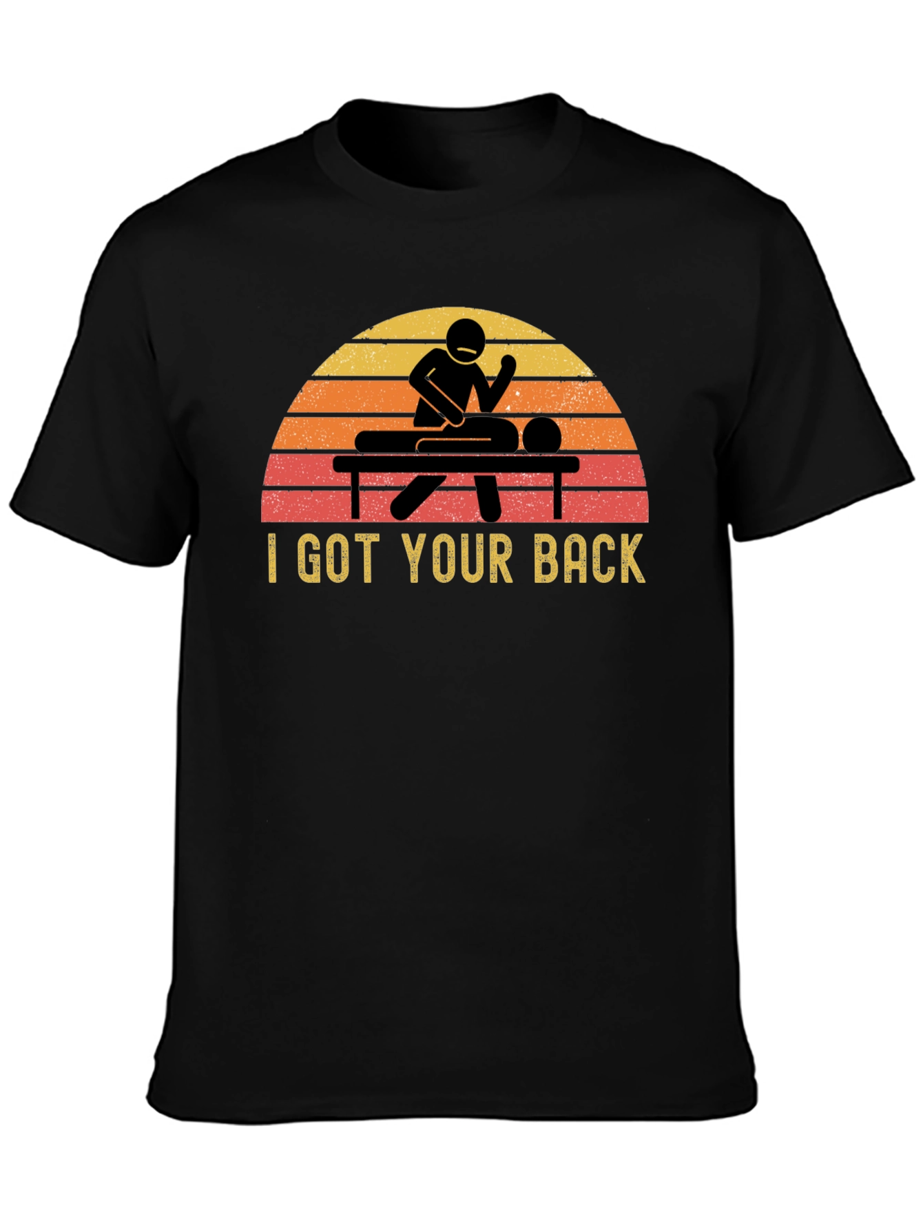 Black I Got Your Back Massage Therapist T-Shirt view 3
