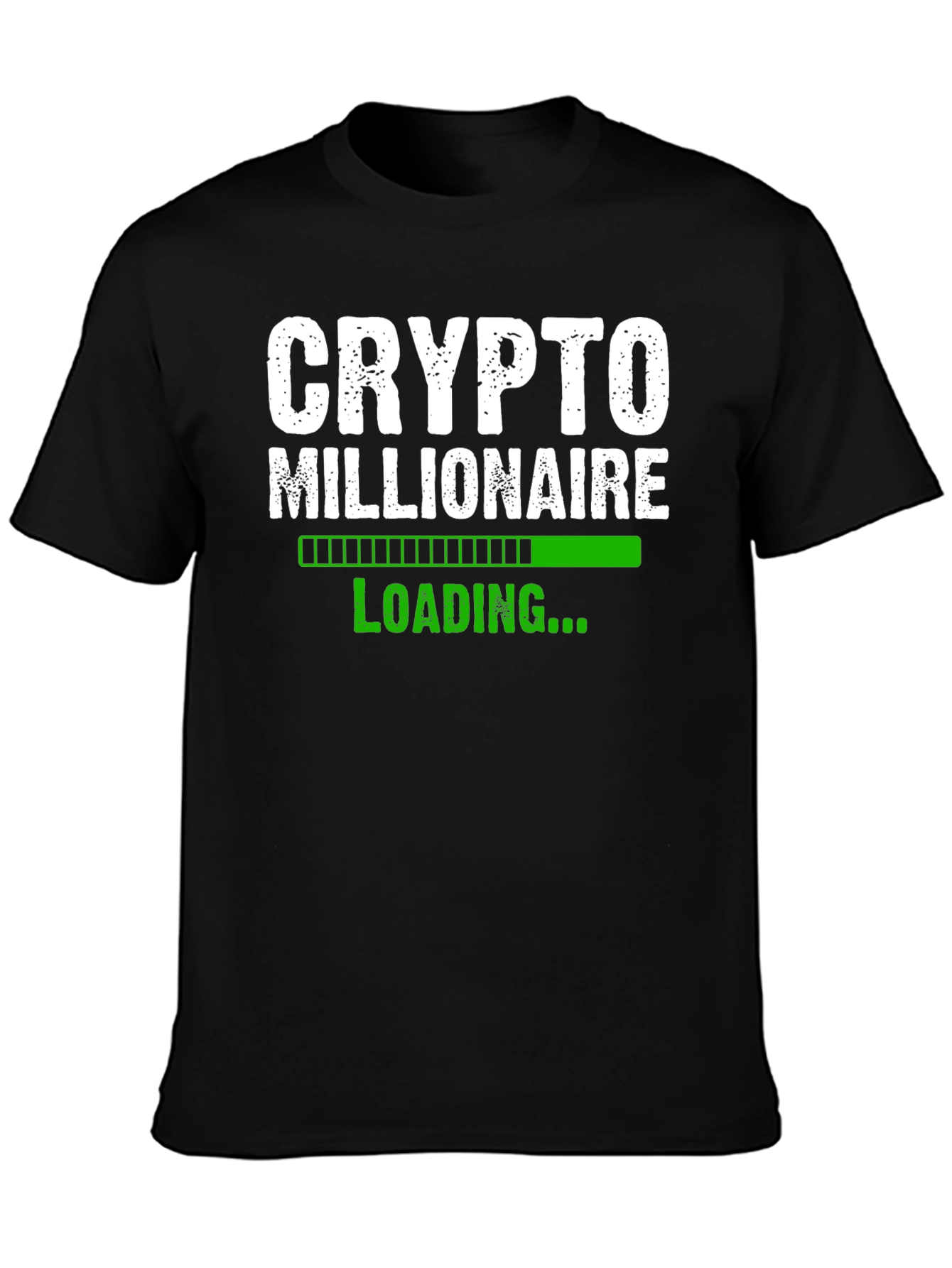 Black Crypto Millionaire Loading T-Shirt - Black view 3
