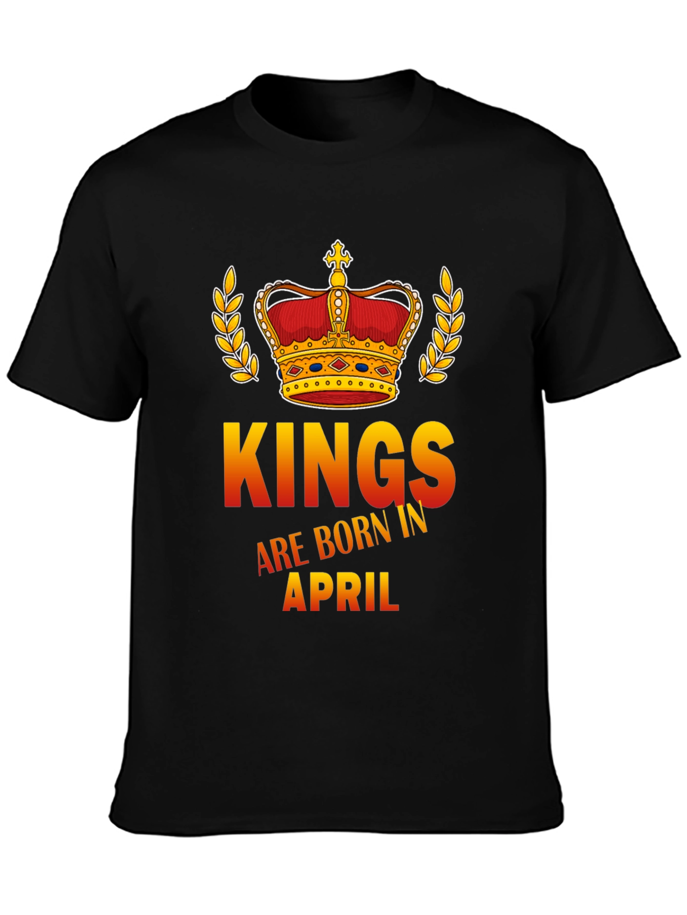 Black Kings Are Born In April Graphic Tee view 3