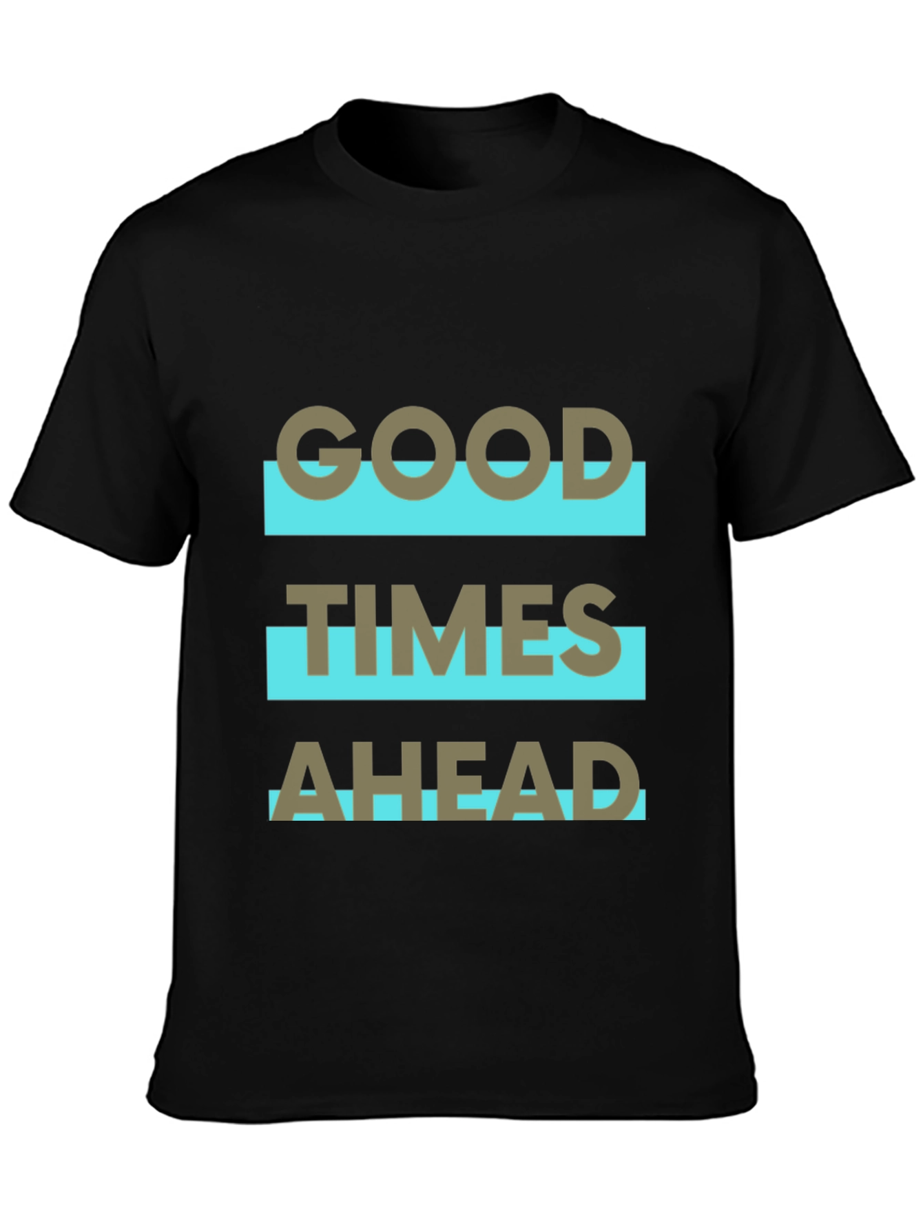 Black Good Times Ahead Graphic Tee - Stylish Comfort view 3