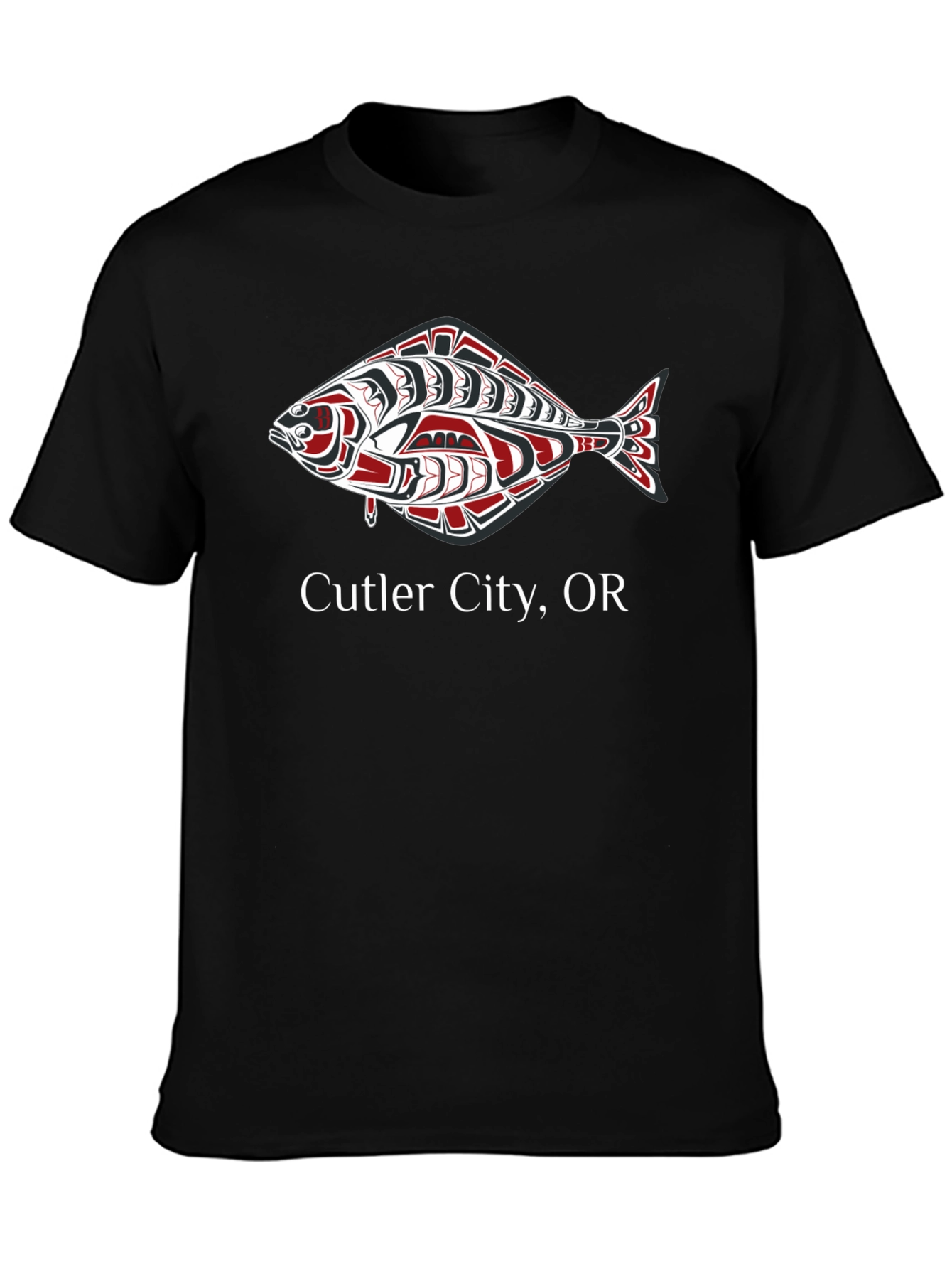 Black Cutler City, OR Fish Graphic Tee view 3