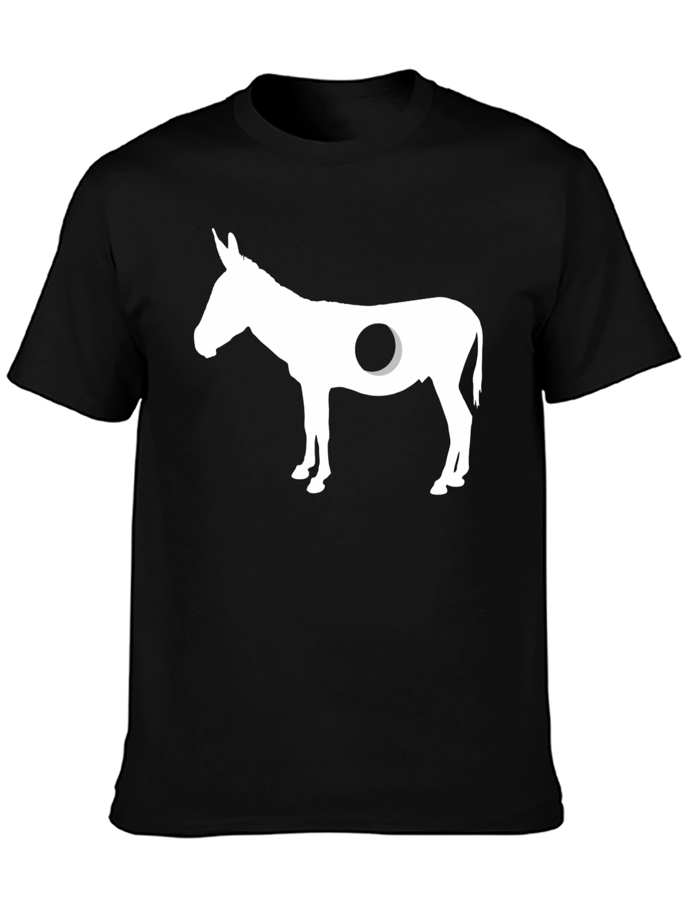 Black Donkey Hole Funny Graphic Tee - Black view 3