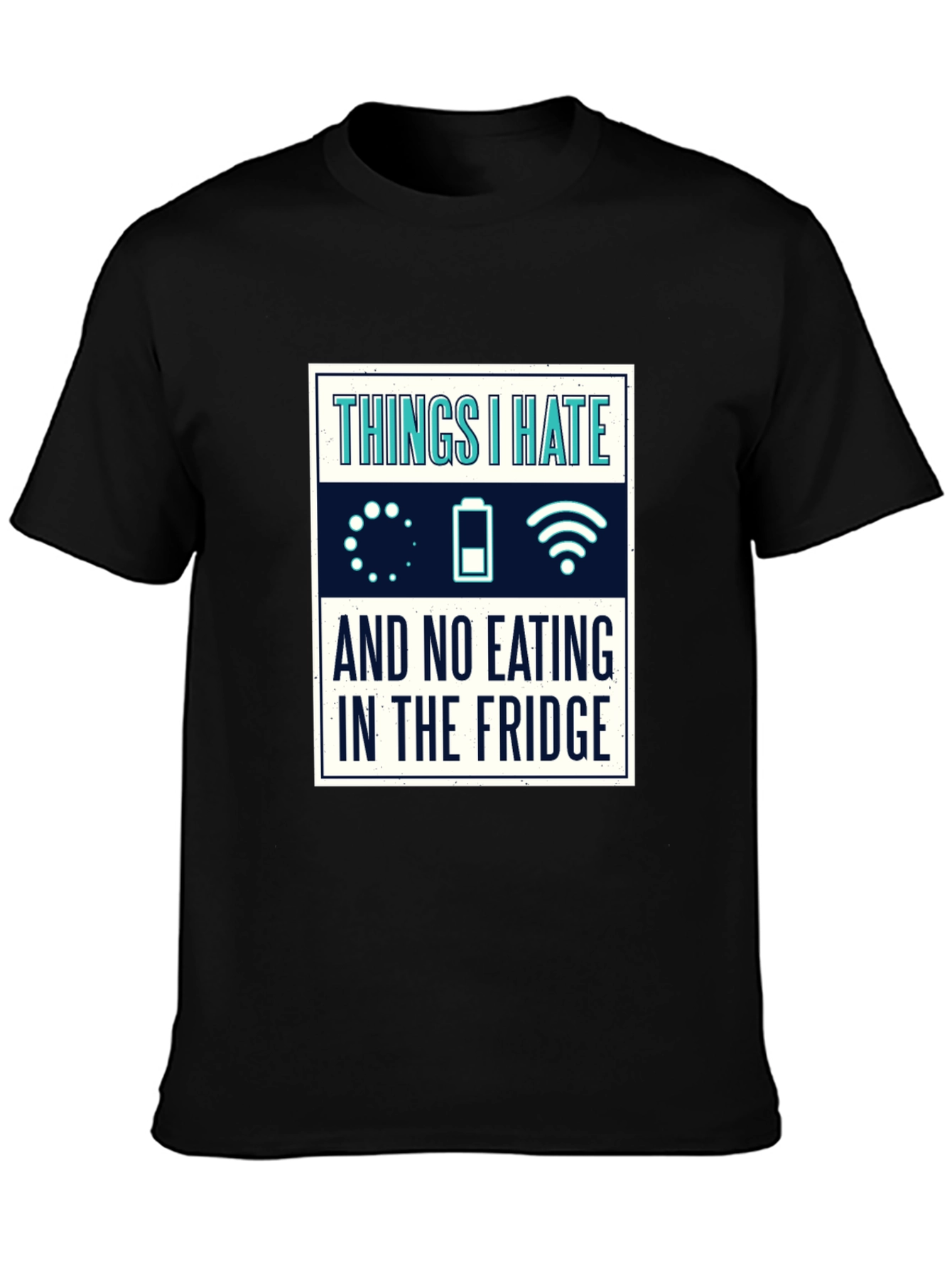 Black Funny 'Things I Hate' Black Graphic Tee view 3