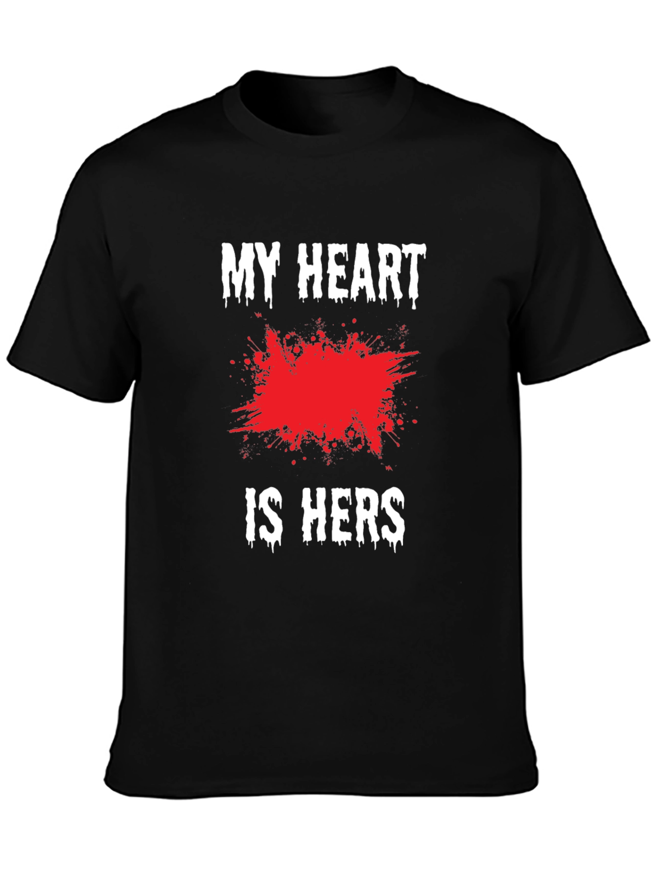 Black My Heart is Hers Black Graphic Tee view 3