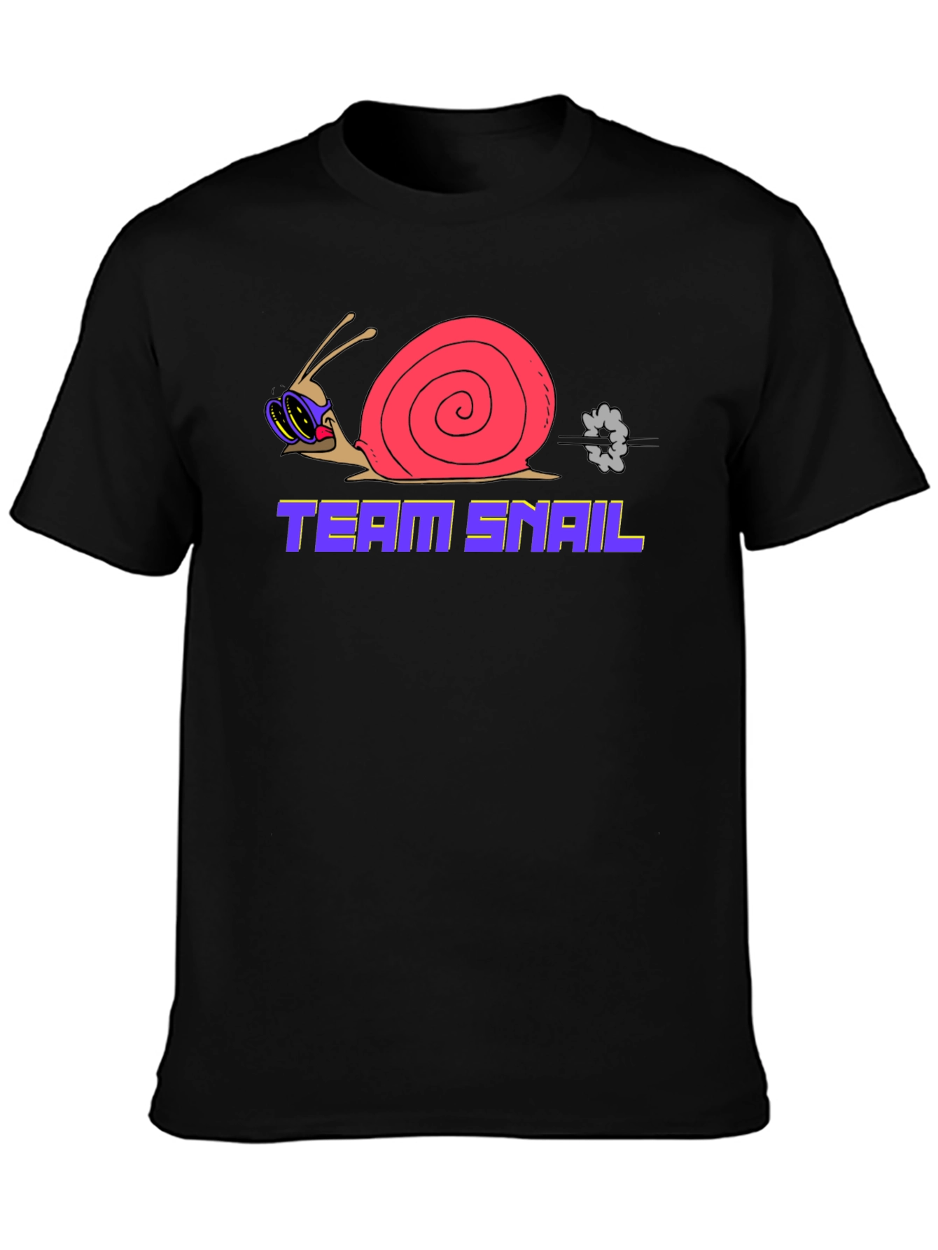 Black Team Snail Graphic T-Shirt - Black view 3