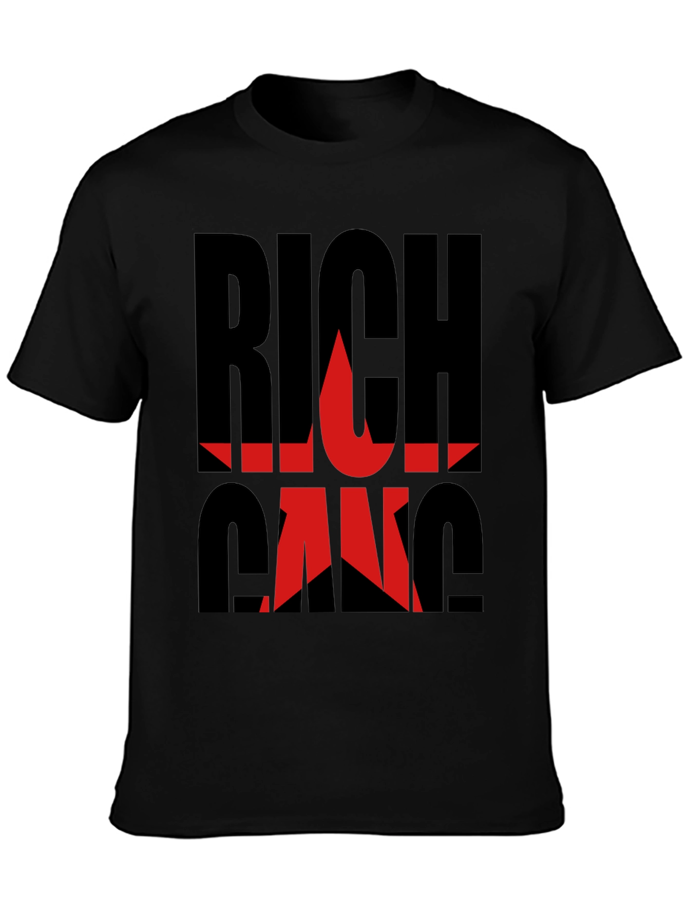 Black Rich Gang Black Graphic T-Shirt view 3