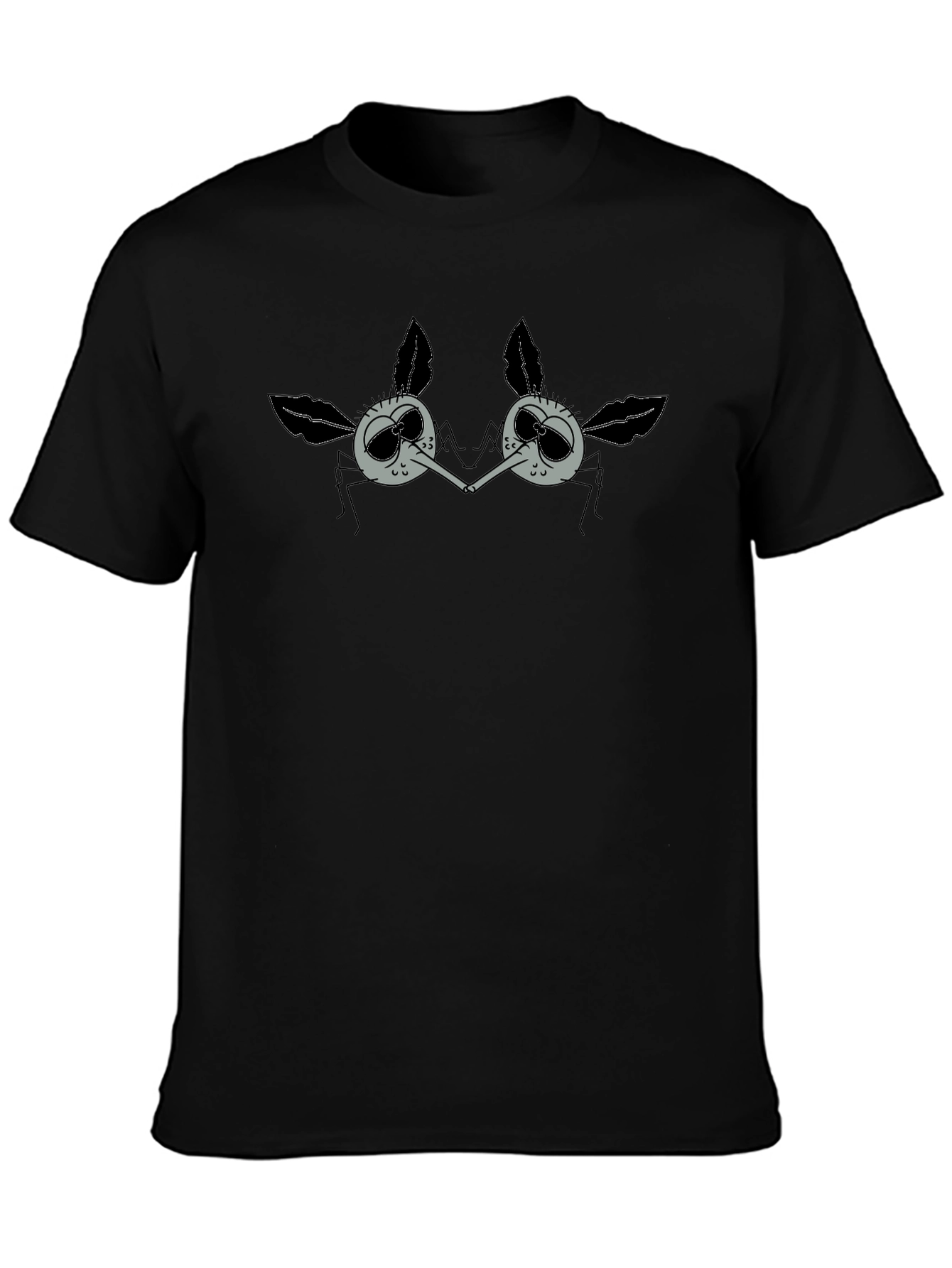 Black Mosquito Love T-Shirt - Funny Graphic Tee view 3