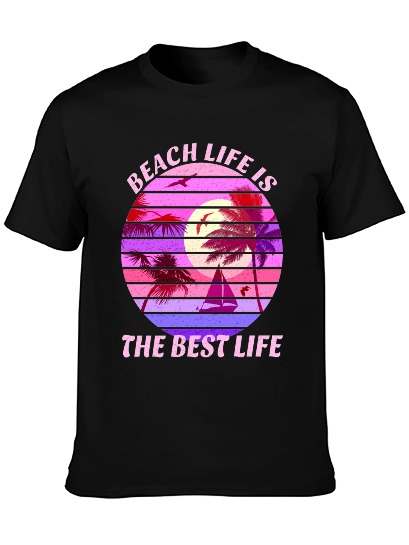 Black Beach Life T-Shirt view 3