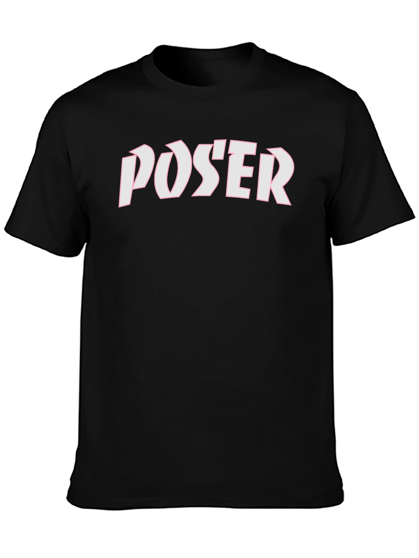 Black Poser Graphic Tee - Bold Statement Shirt view 3