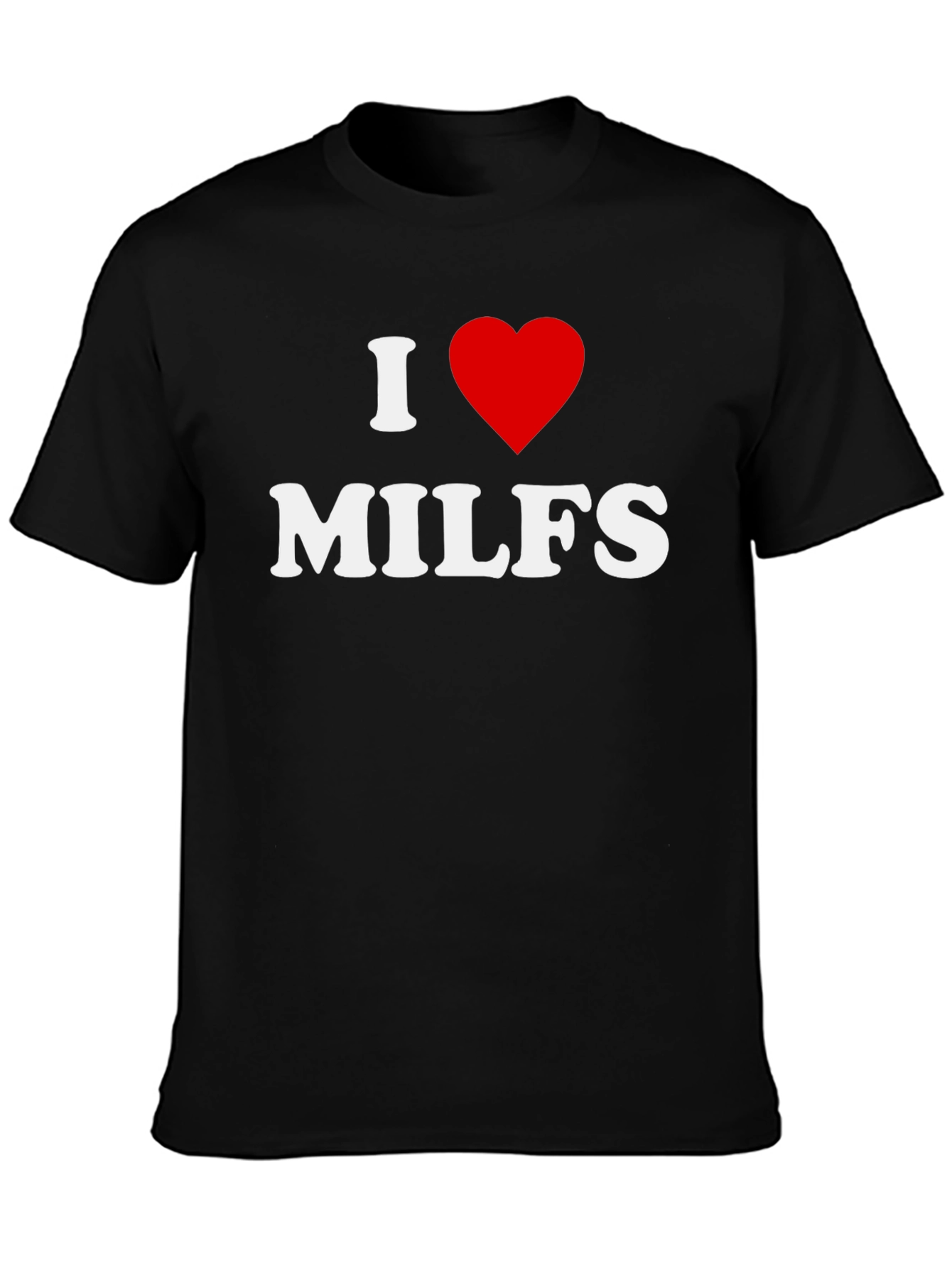 Black I Heart MILFS Graphic Tee - Black view 3