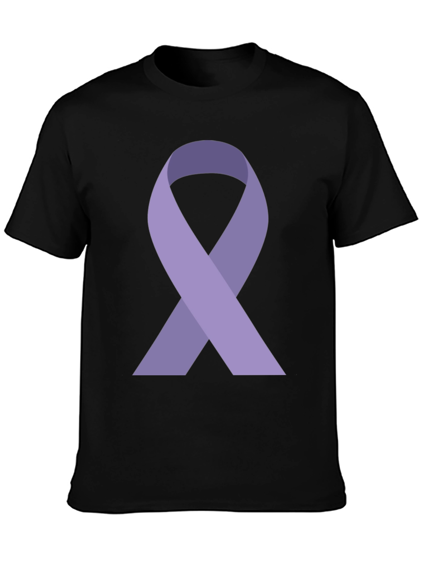 Black Purple Ribbon Awareness Graphic Tee - Unisex view 3