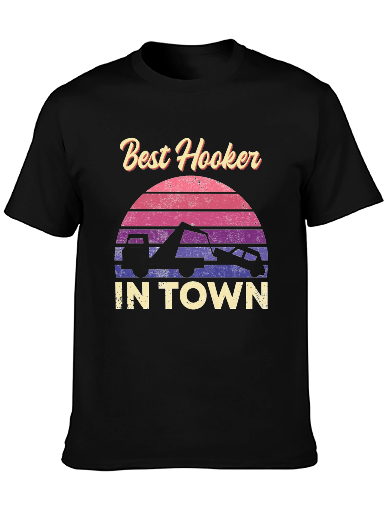 Black Best Hooker in Town Graphic Tee view 3