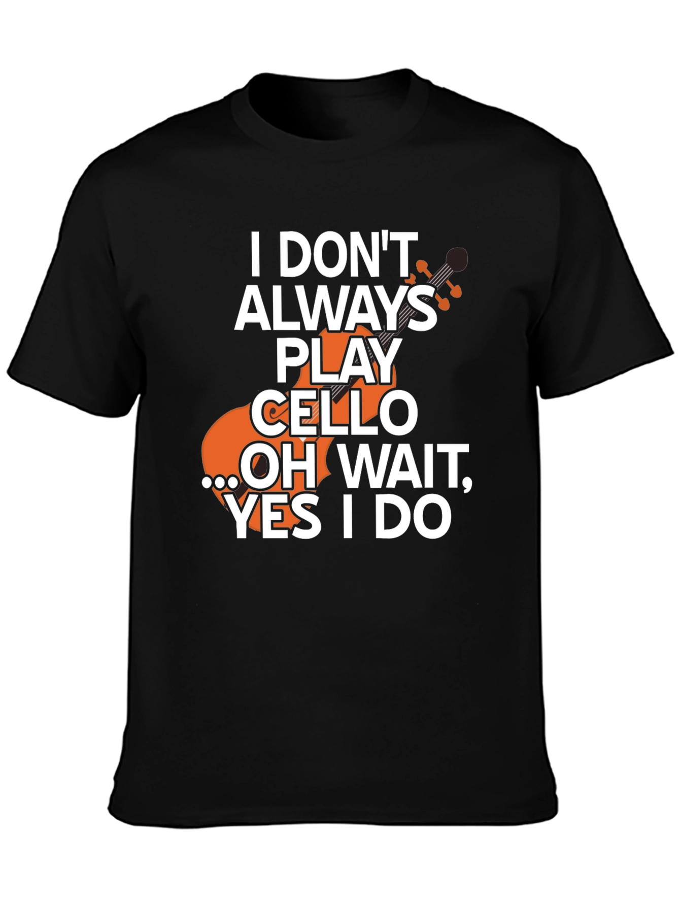 Black Cello Player T-Shirt - Funny Musician Tee view 3