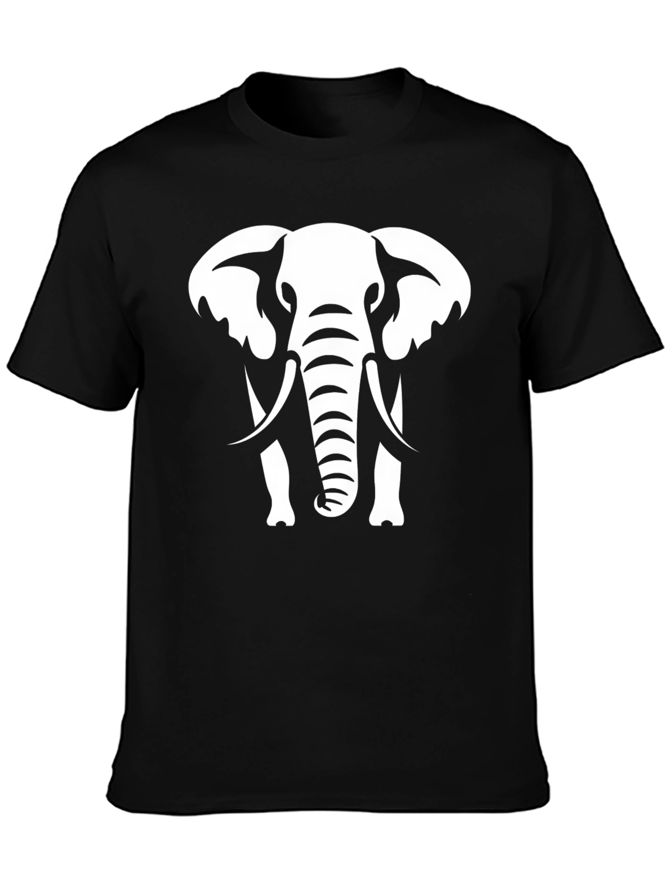 Black Elephant Graphic Black T-Shirt view 3