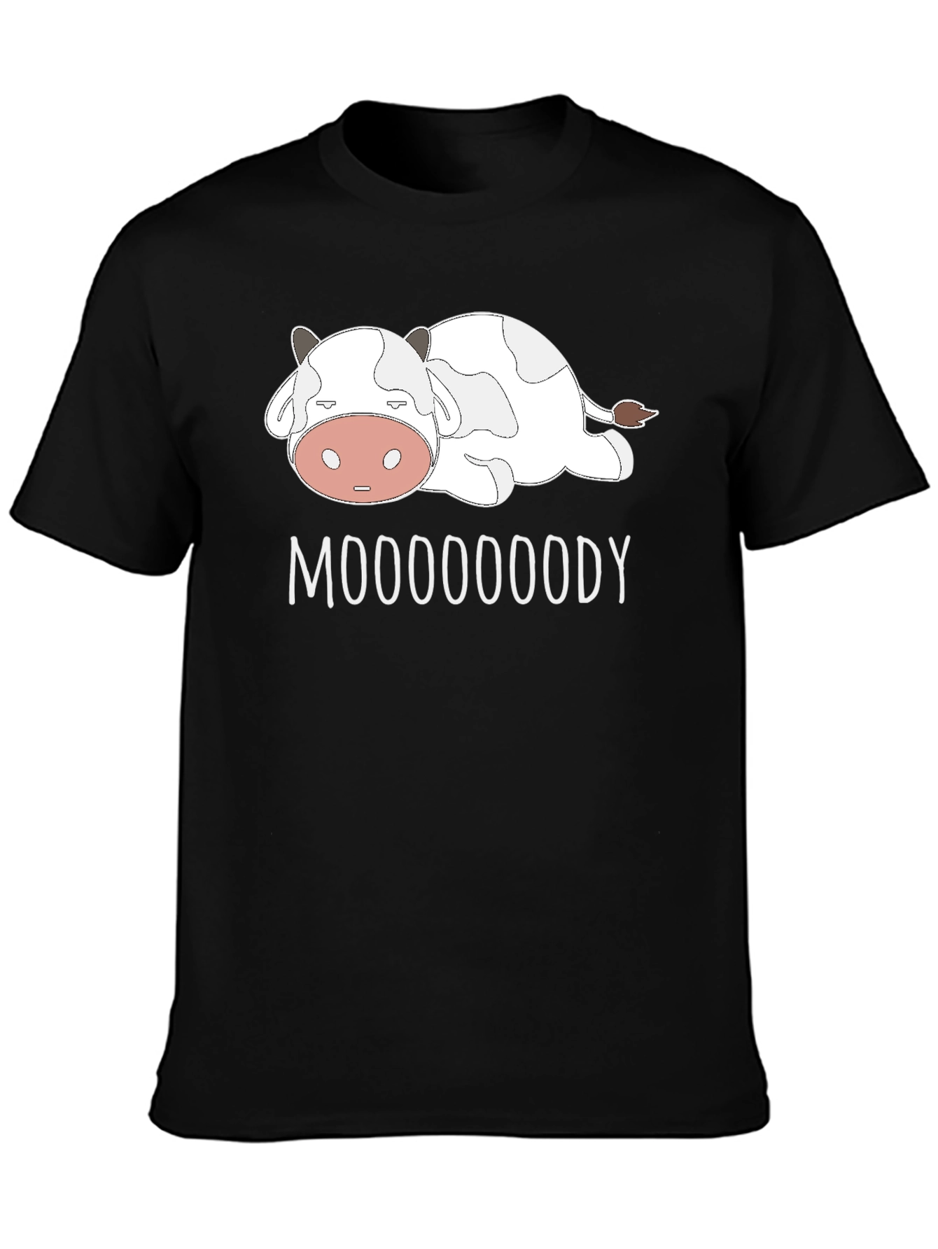 Black Moooooody Cow T-Shirt - Relaxed Fit view 3